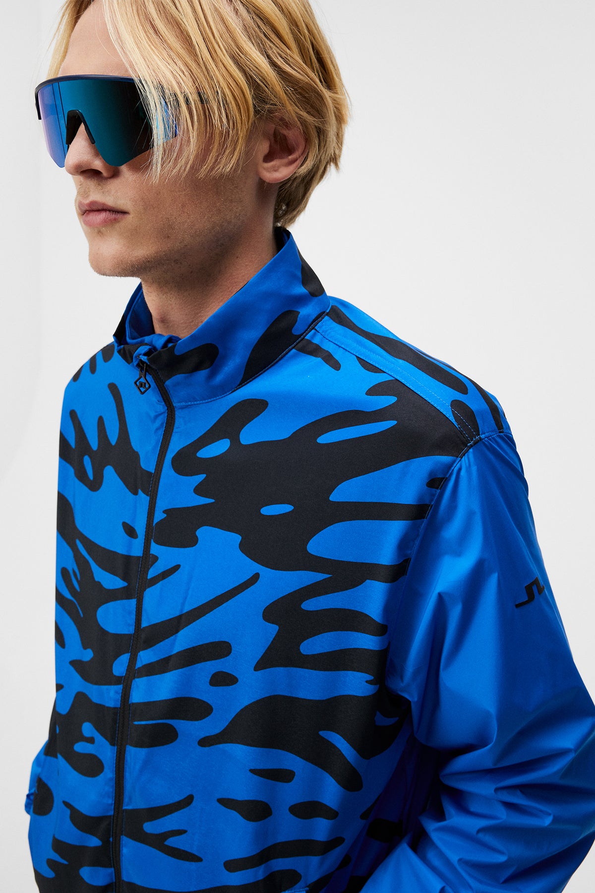 Lear printed Wind jacket in Neptune Nautical Blue by J.Lindeberg