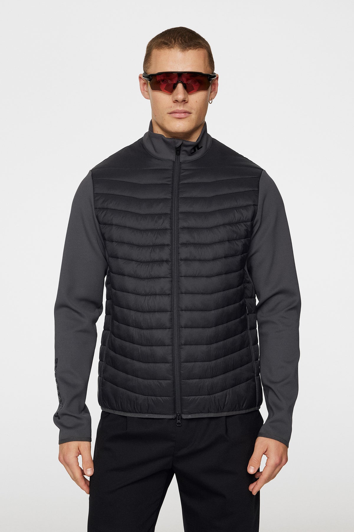 Holden Quilt Hybrid Jacket in Asphalt by J.Lindeberg