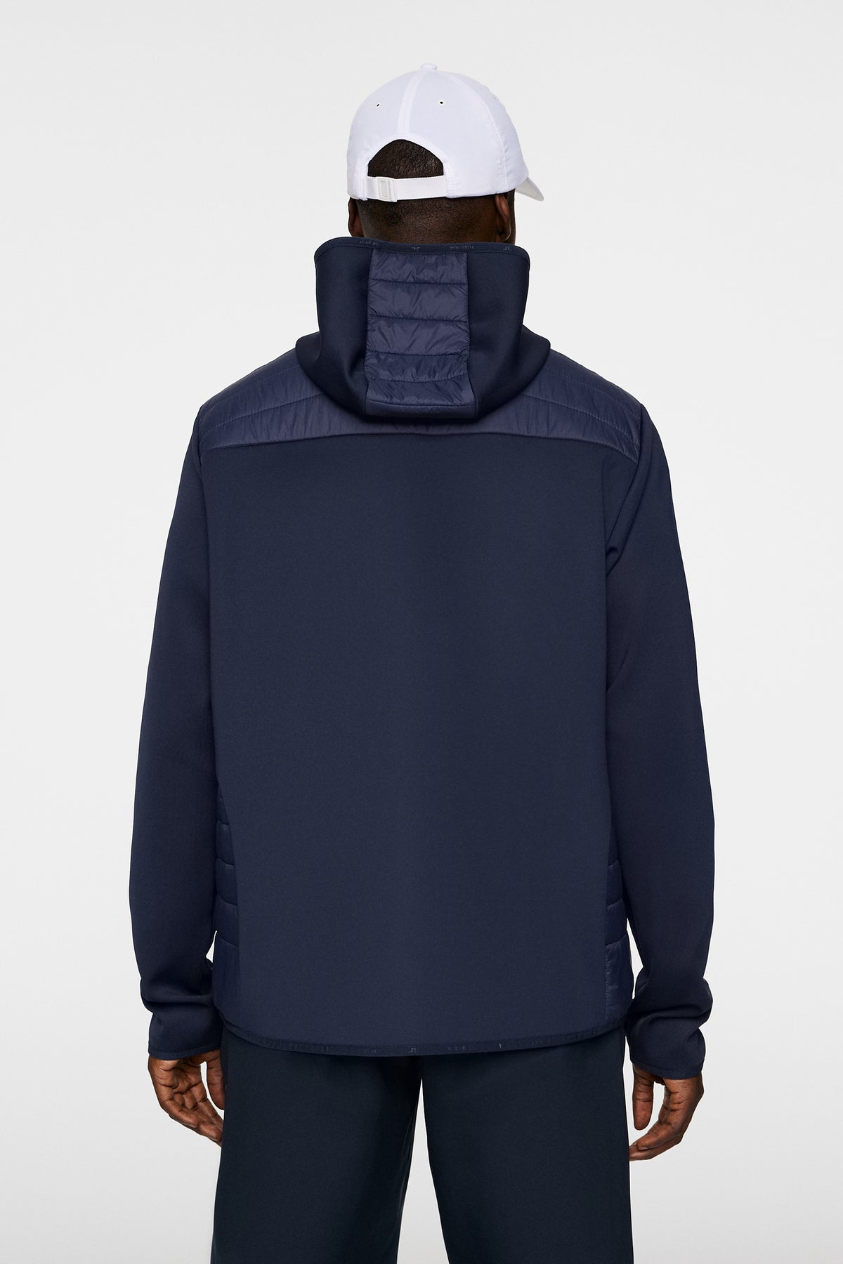 Holden Quilt Hybrid Hood in JL Navy by J.Lindeberg