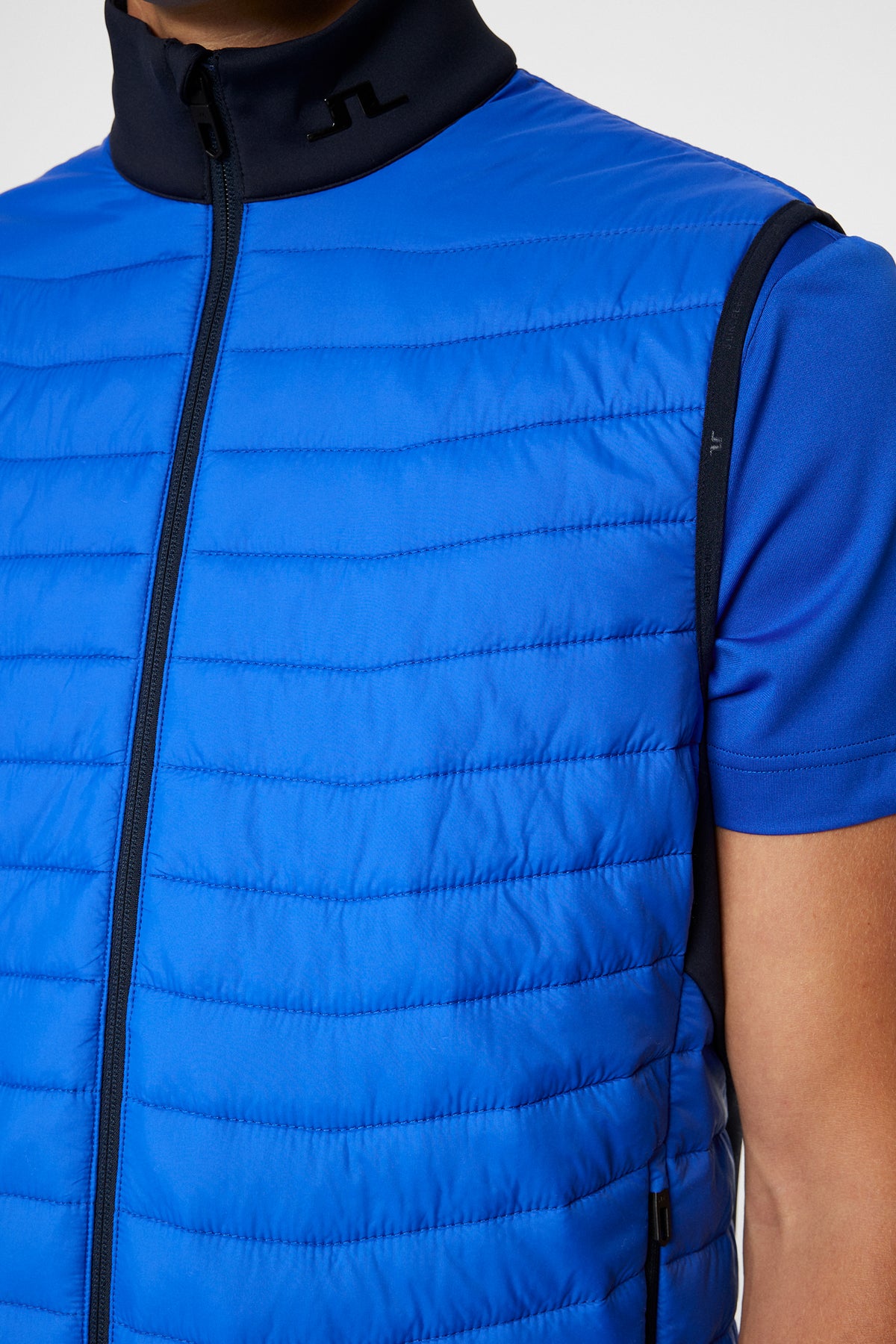 Holden Quilt Hybrid Vest in Club Blue by J.Lindeberg
