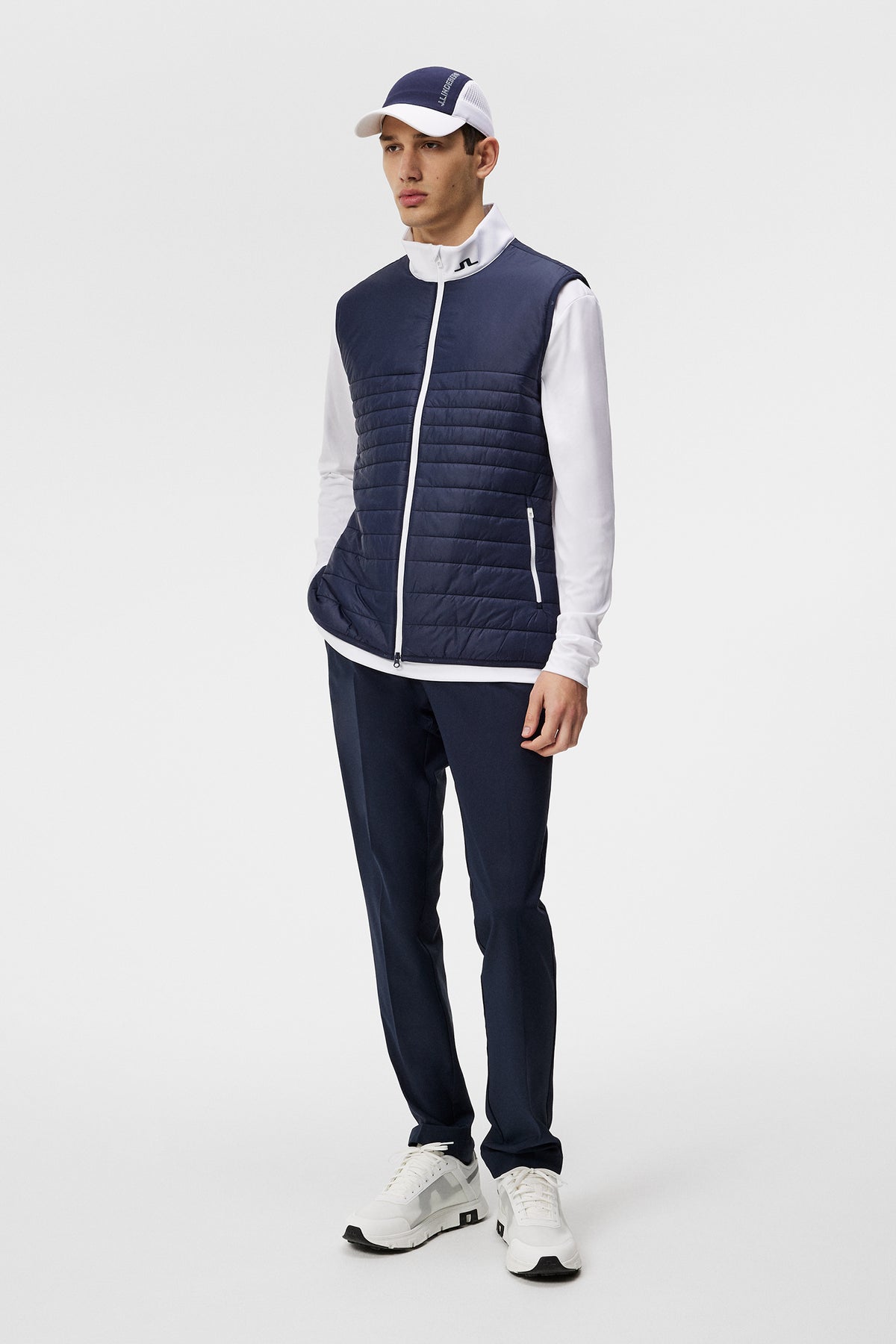 Martino Quilt Hybrid Vest in JL Navy by J.Lindeberg