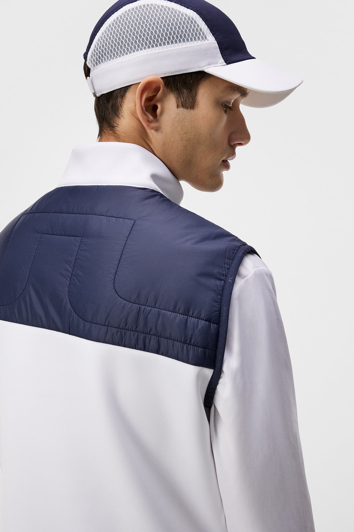 Martino Quilt Hybrid Vest in JL Navy by J.Lindeberg