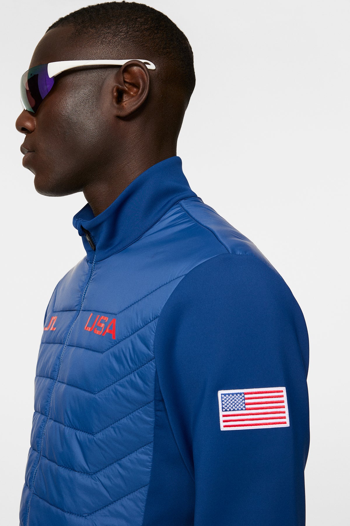 Maurice Hybrid Jacket in Estate Blue by J.Lindeberg