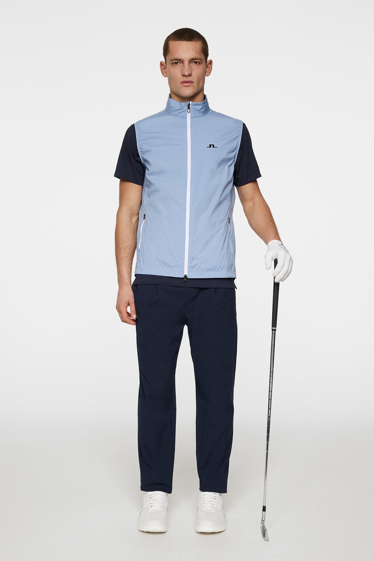 Ash Light Packable Vest in Rain Washed by J.Lindeberg