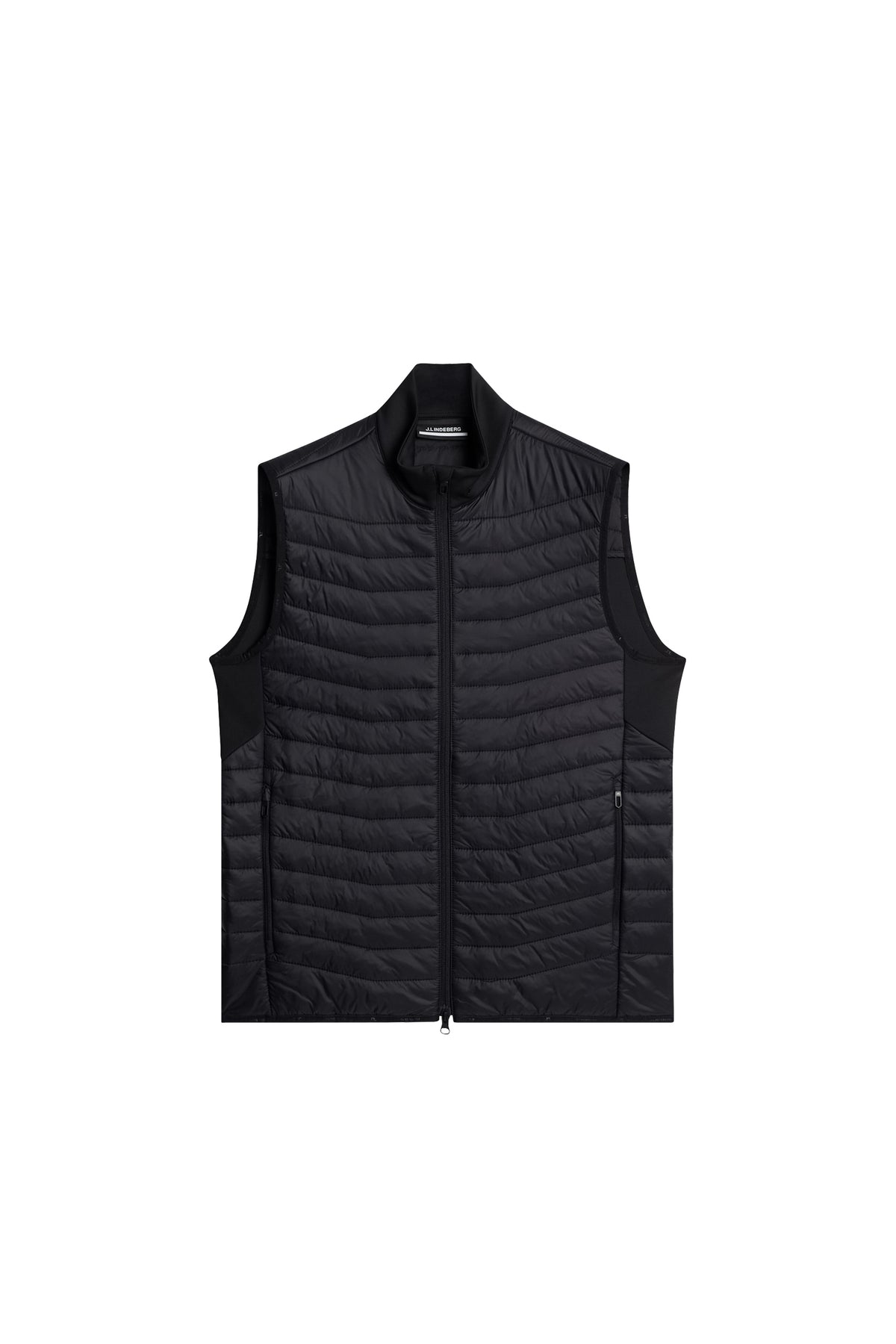 Holden Quilt Hybrid Vest in Black by J.Lindeberg