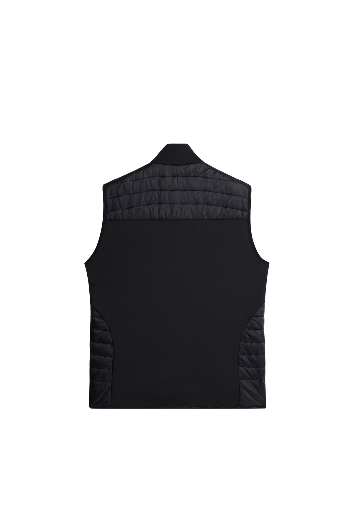 Holden Quilt Hybrid Vest in Black by J.Lindeberg