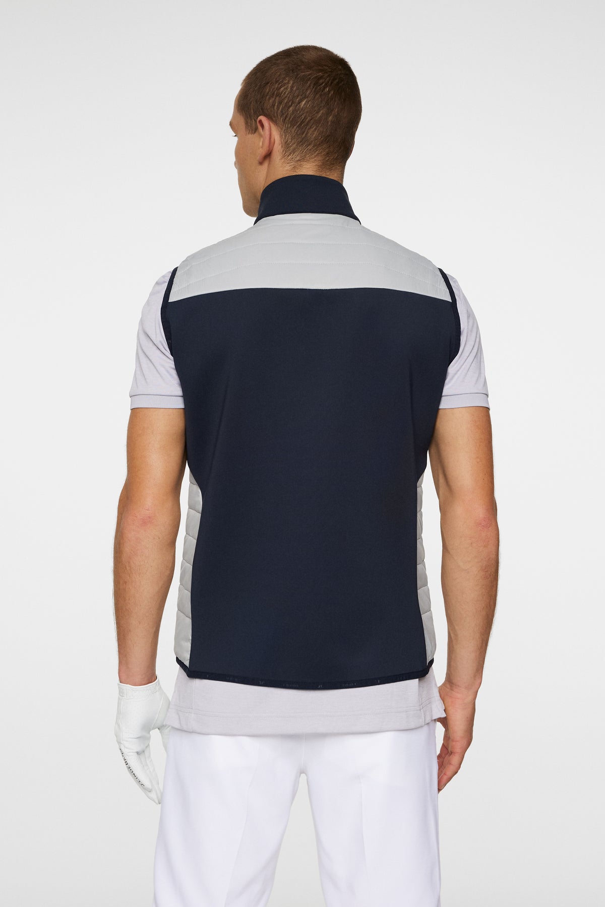 Holden Quilt Hybrid Vest in High Rise by J.Lindeberg