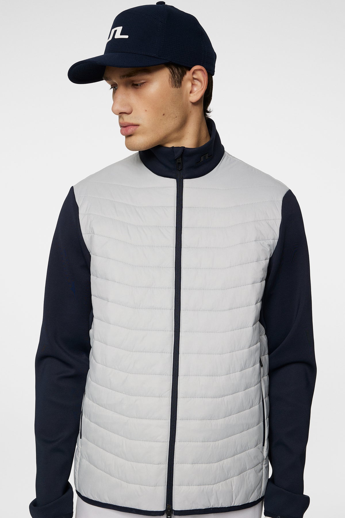 Holden Quilt Hybrid Jacket in High Rise by J.Lindeberg