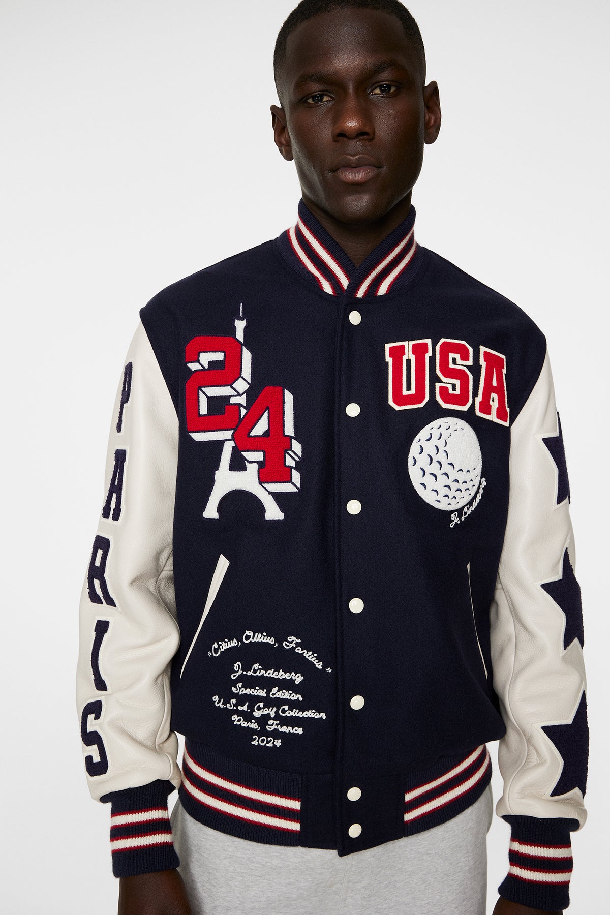 USA Golf Golden bear JKT in Estate Blue by J.Lindeberg