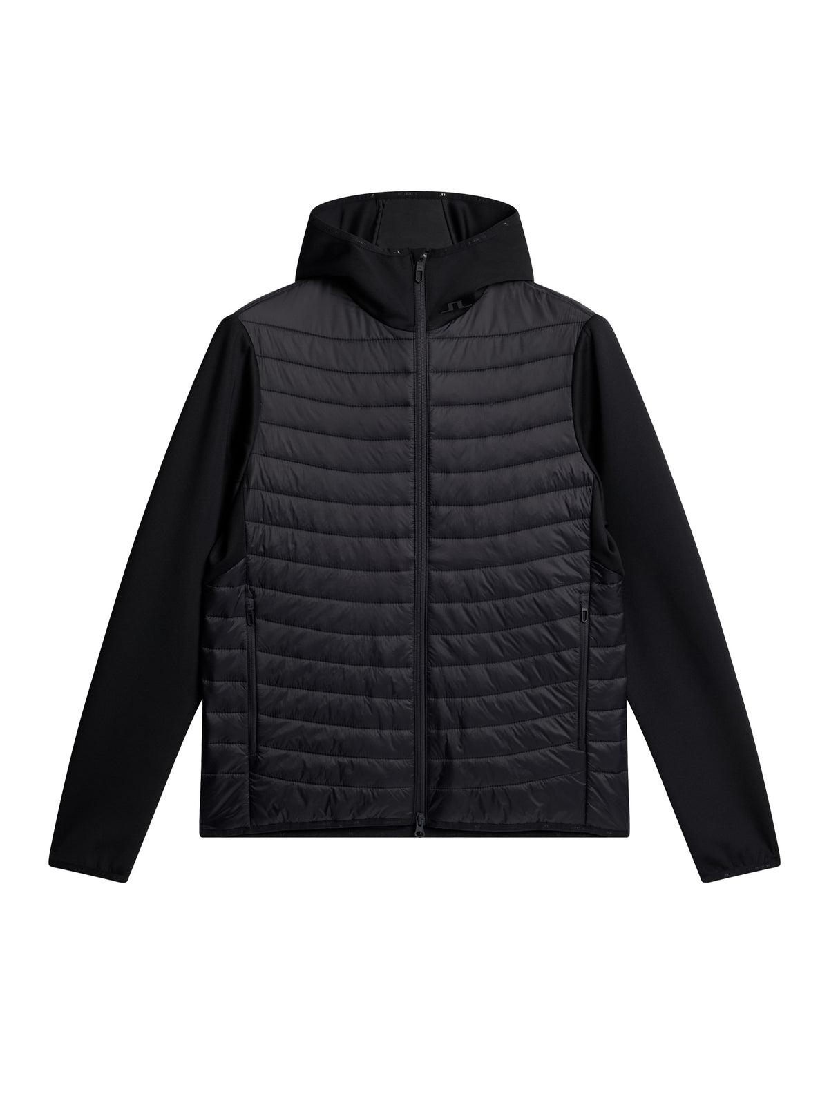 Holden Quilt Hybrid Hood in Black by J.Lindeberg