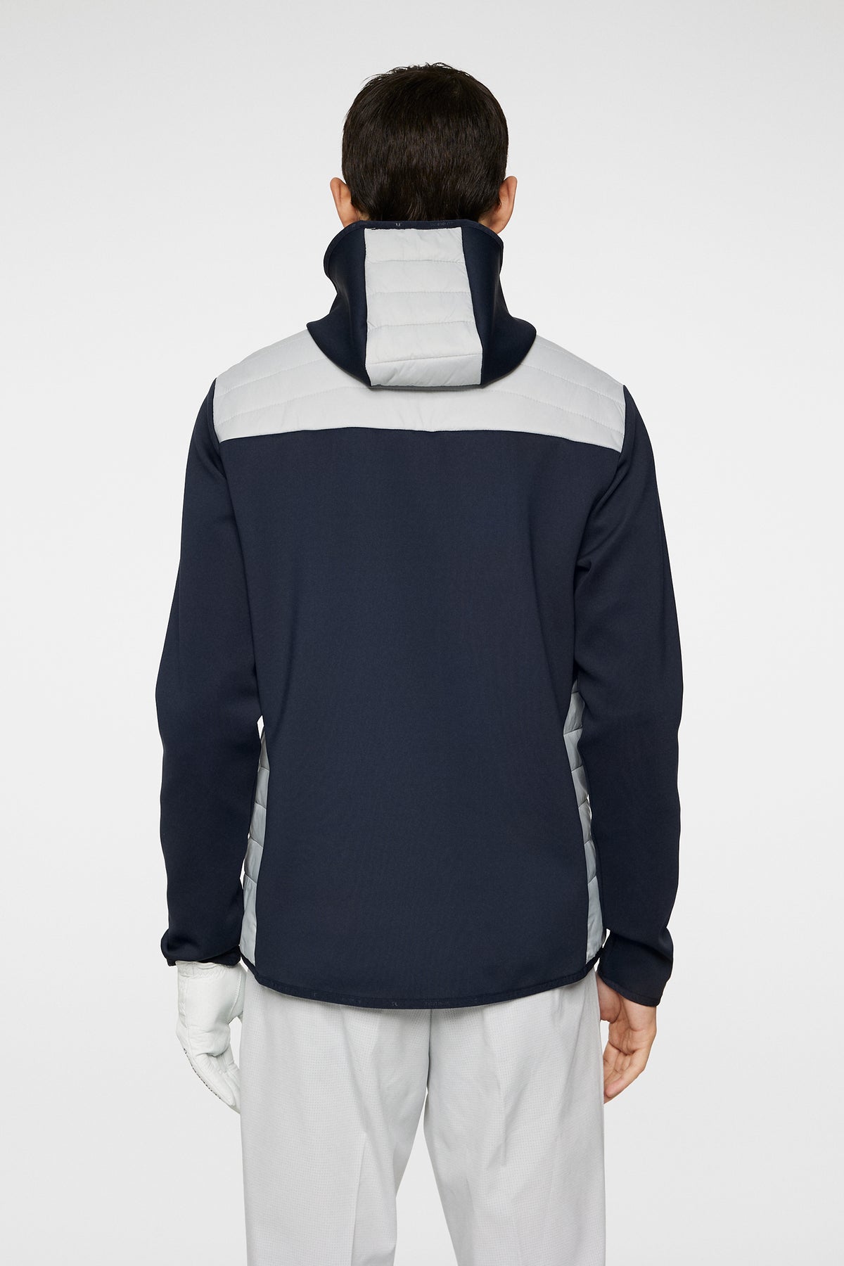 Holden Quilt Hybrid Hood in High Rise by J.Lindeberg