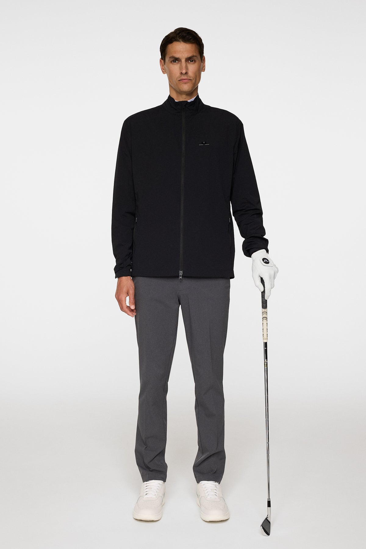 Ash Light Packable Jacket in Black by J.Lindeberg