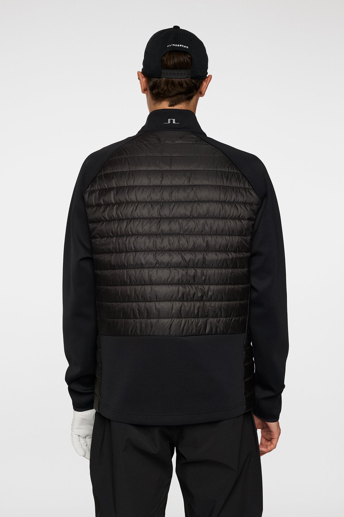 Hayden Quilt Hybrid Jacket in Black by J.Lindeberg