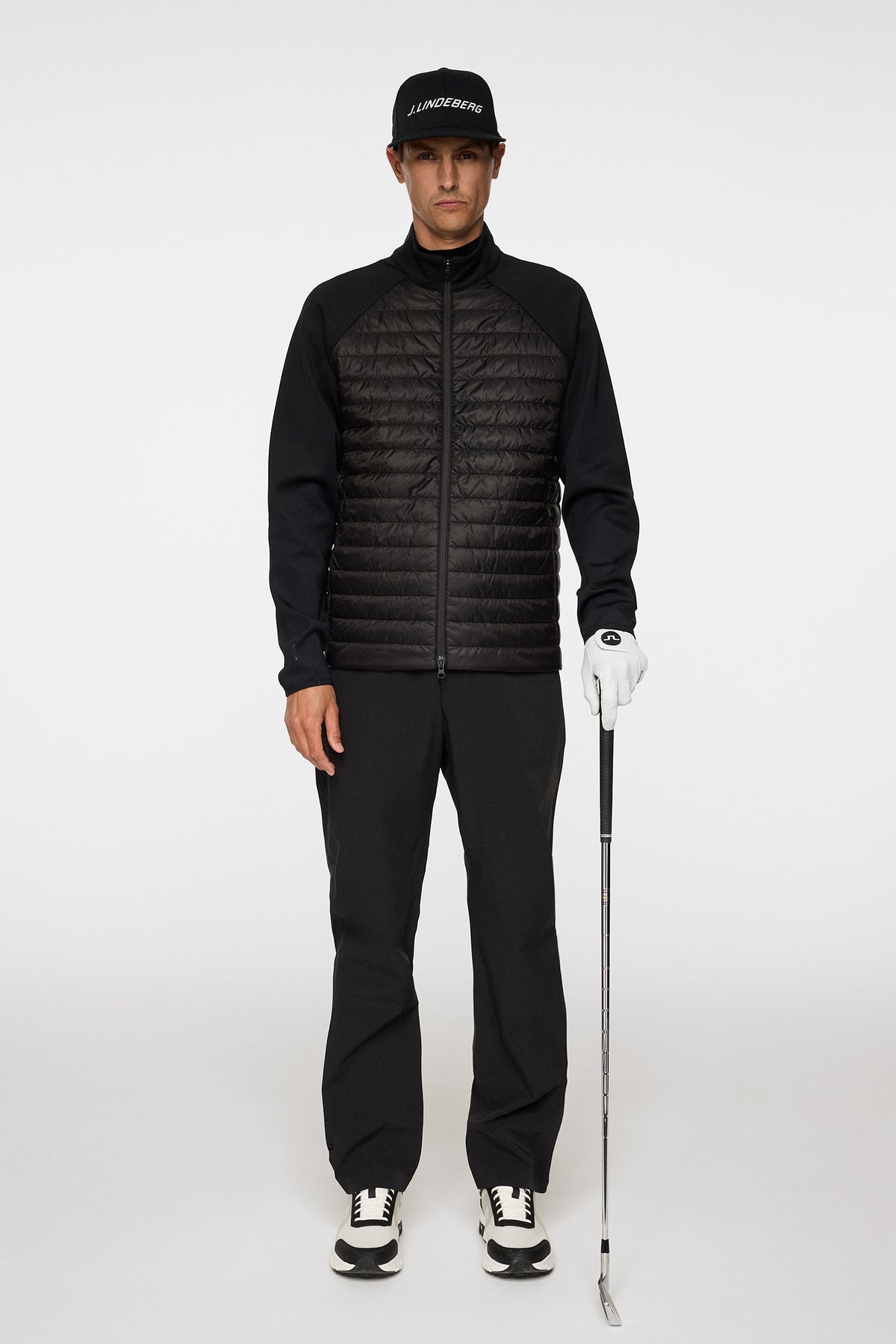 Hayden Quilt Hybrid Jacket in Black by J.Lindeberg
