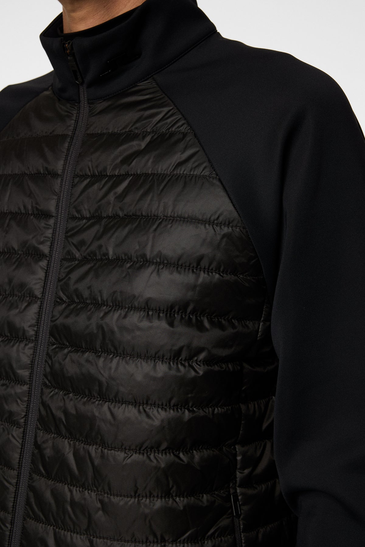 Hayden Quilt Hybrid Jacket in Black by J.Lindeberg