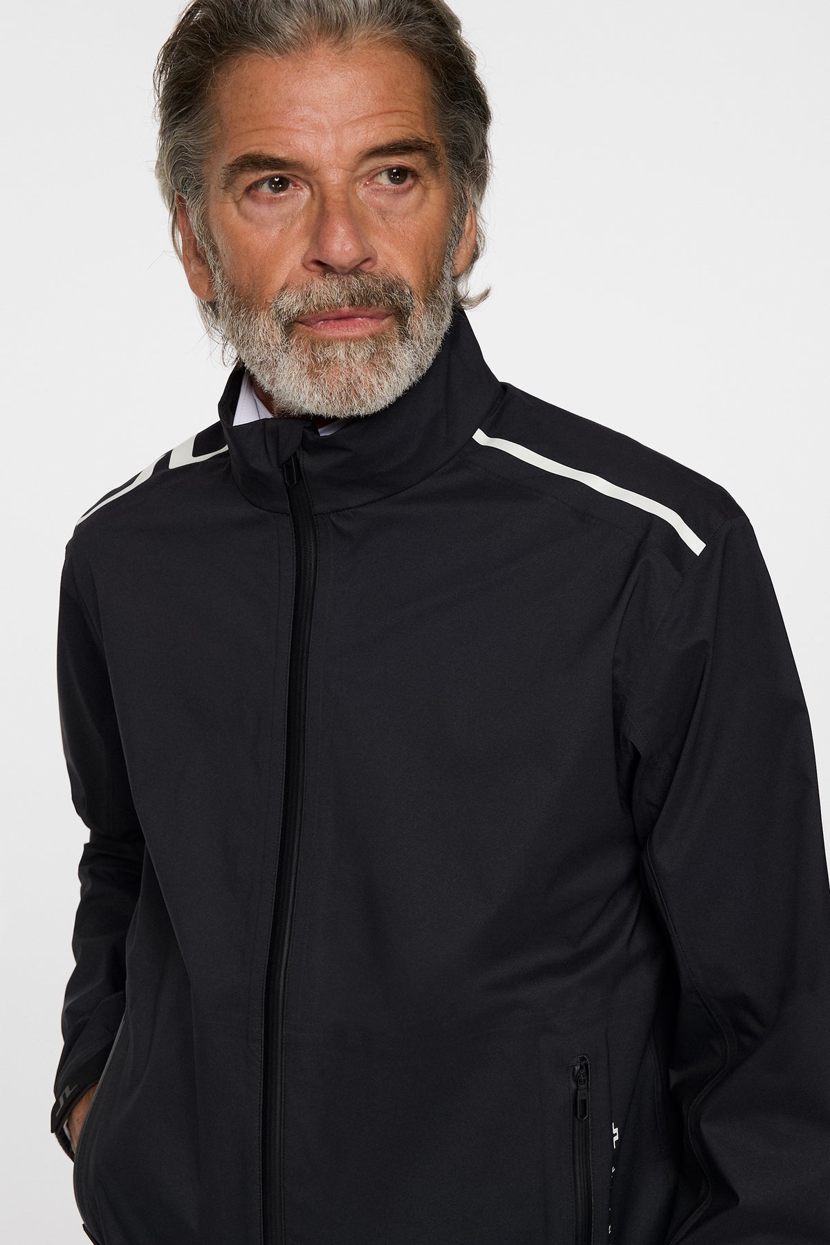 Shay Rain Jacket in Black by J.Lindeberg