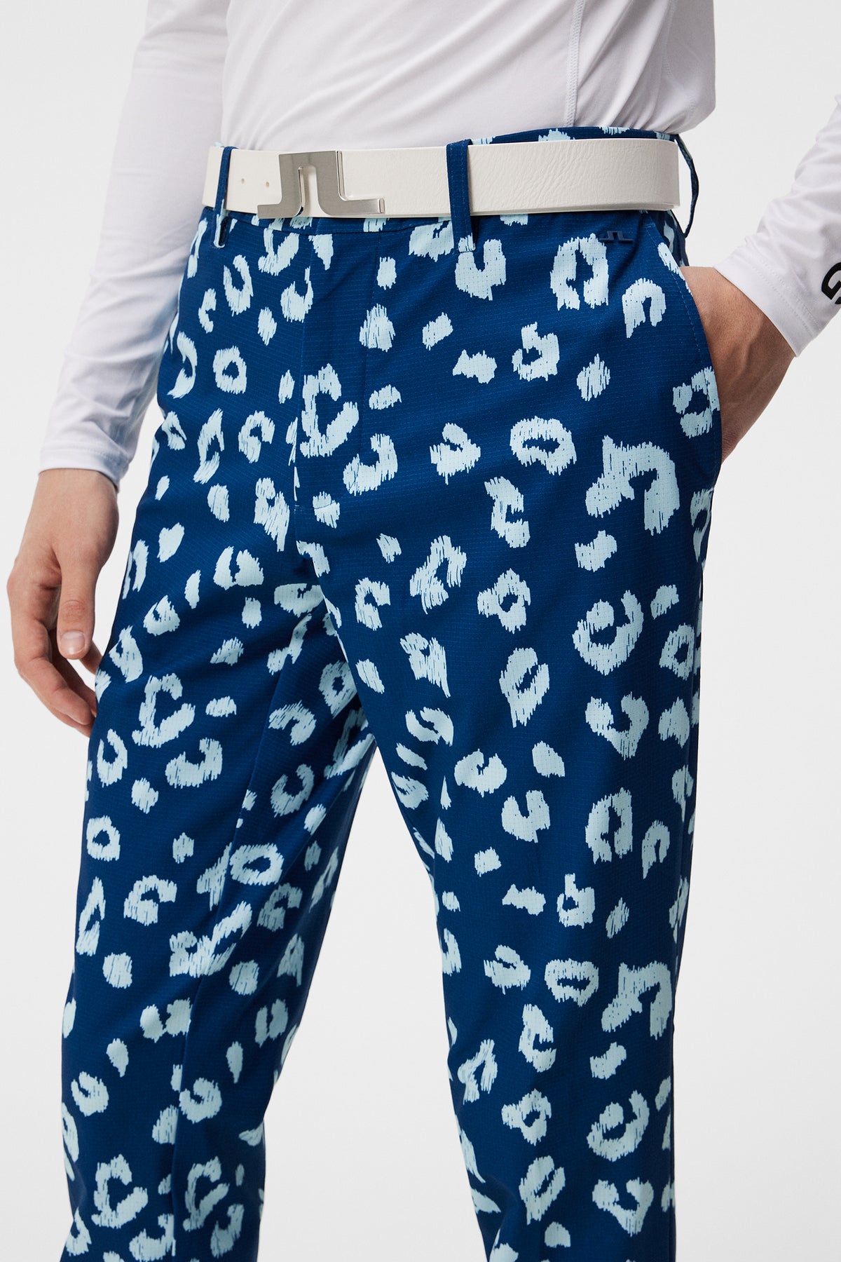 Tim Print Pant in Savanna Estate Blue by J.Lindeberg