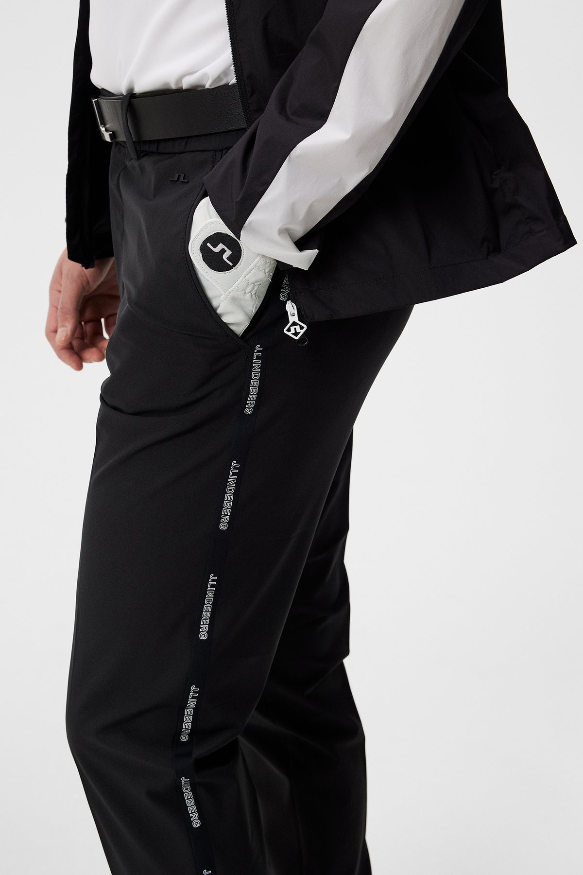 Stuart Stripe Pant in Black by J.Lindeberg