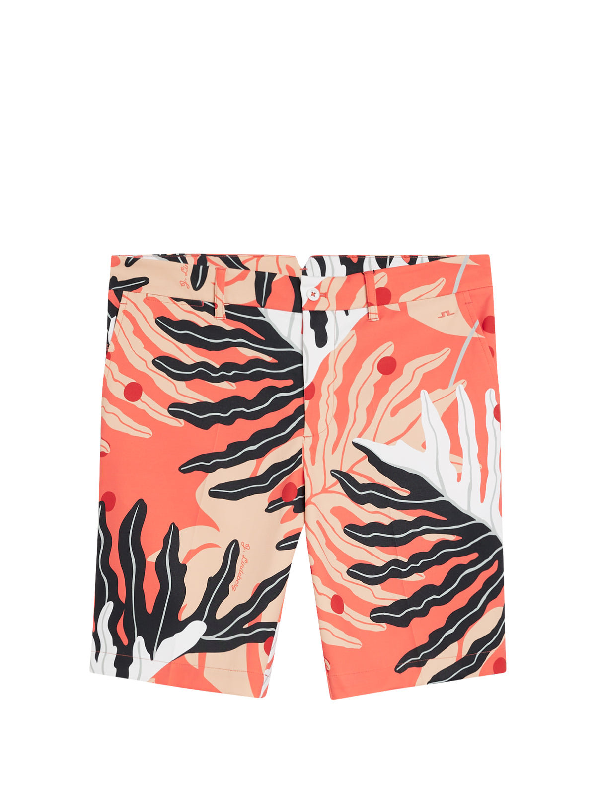 Eloy Print Shorts in Paradise Monstera Coral by J.Lindeberg