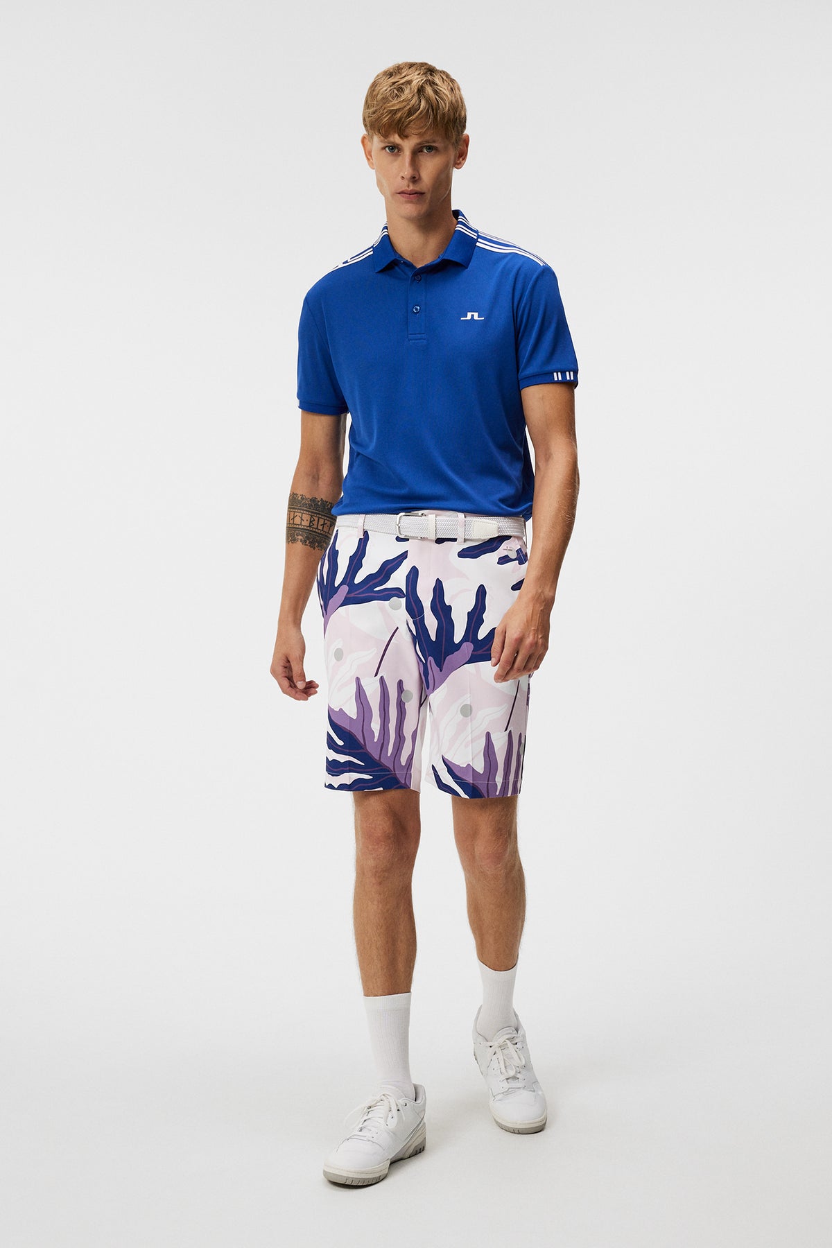 Eloy Print Shorts in Paradise Monstera Pink by J.Lindeberg