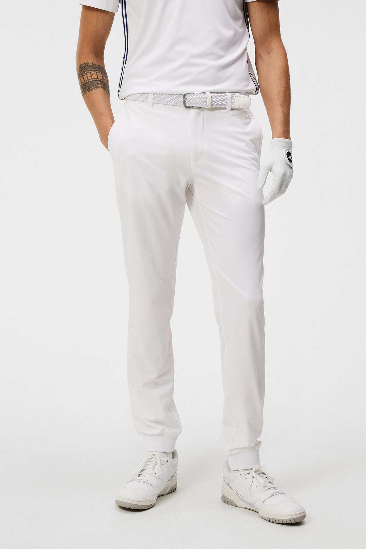 Cuff Jogger Pant in White by J.Lindeberg