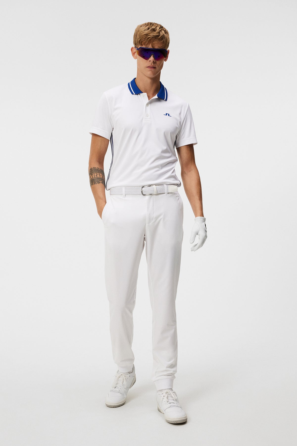 Cuff Jogger Pant in White by J.Lindeberg