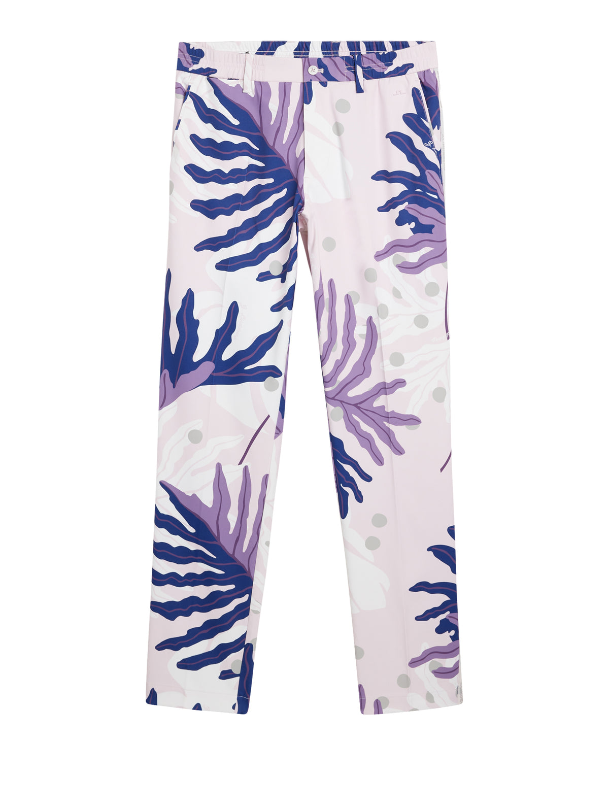 Stuart Print Stripe Pant in Paradise Monstera Pink by J.Lindeberg