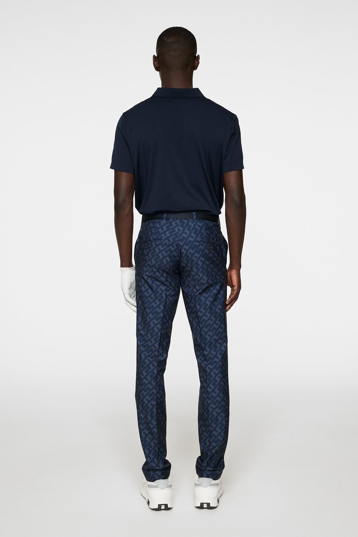 Ellott Print Pant in Bias Bridge Navy by J.Lindeberg
