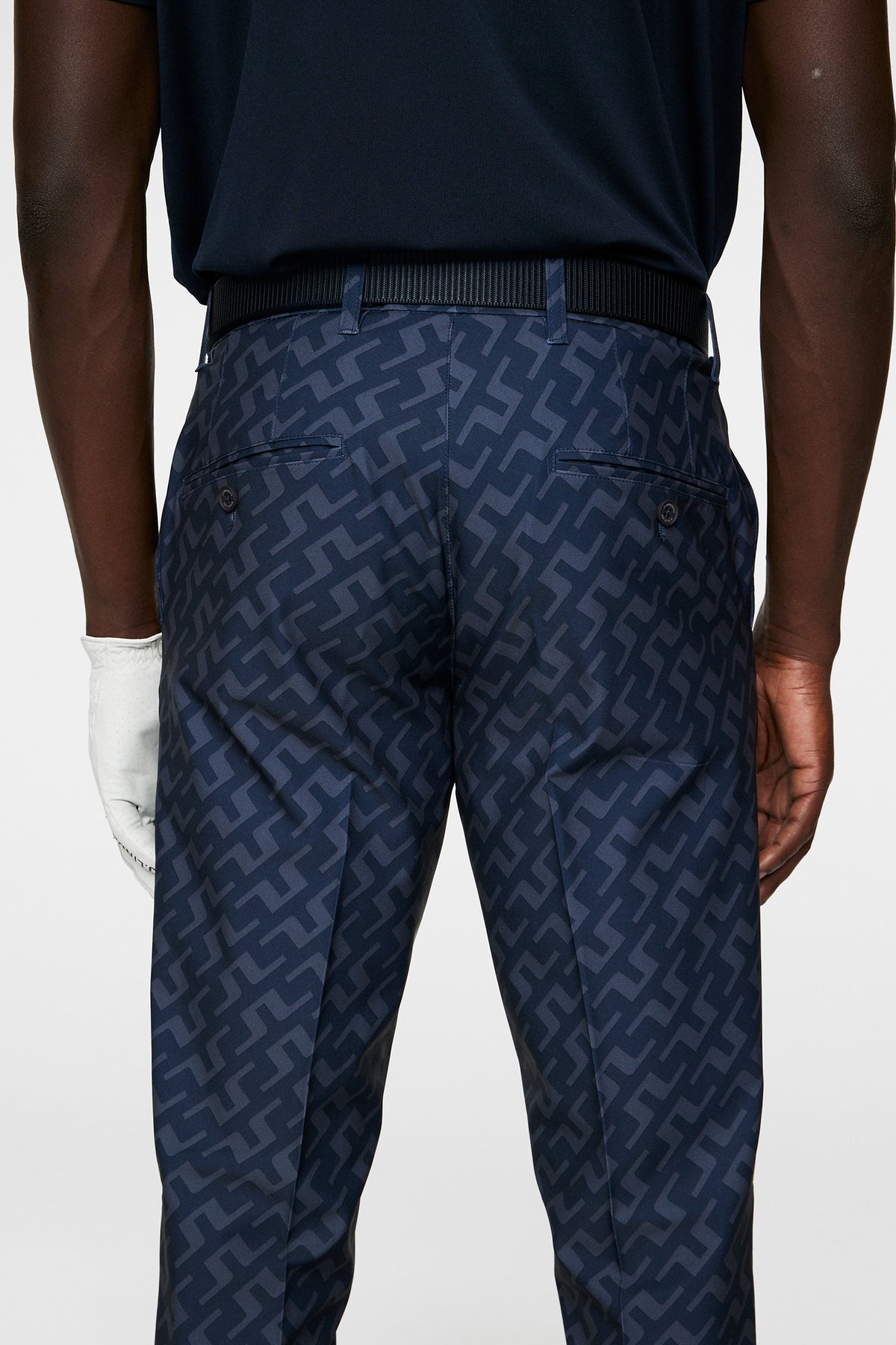 Ellott Print Pant in Bias Bridge Navy by J.Lindeberg