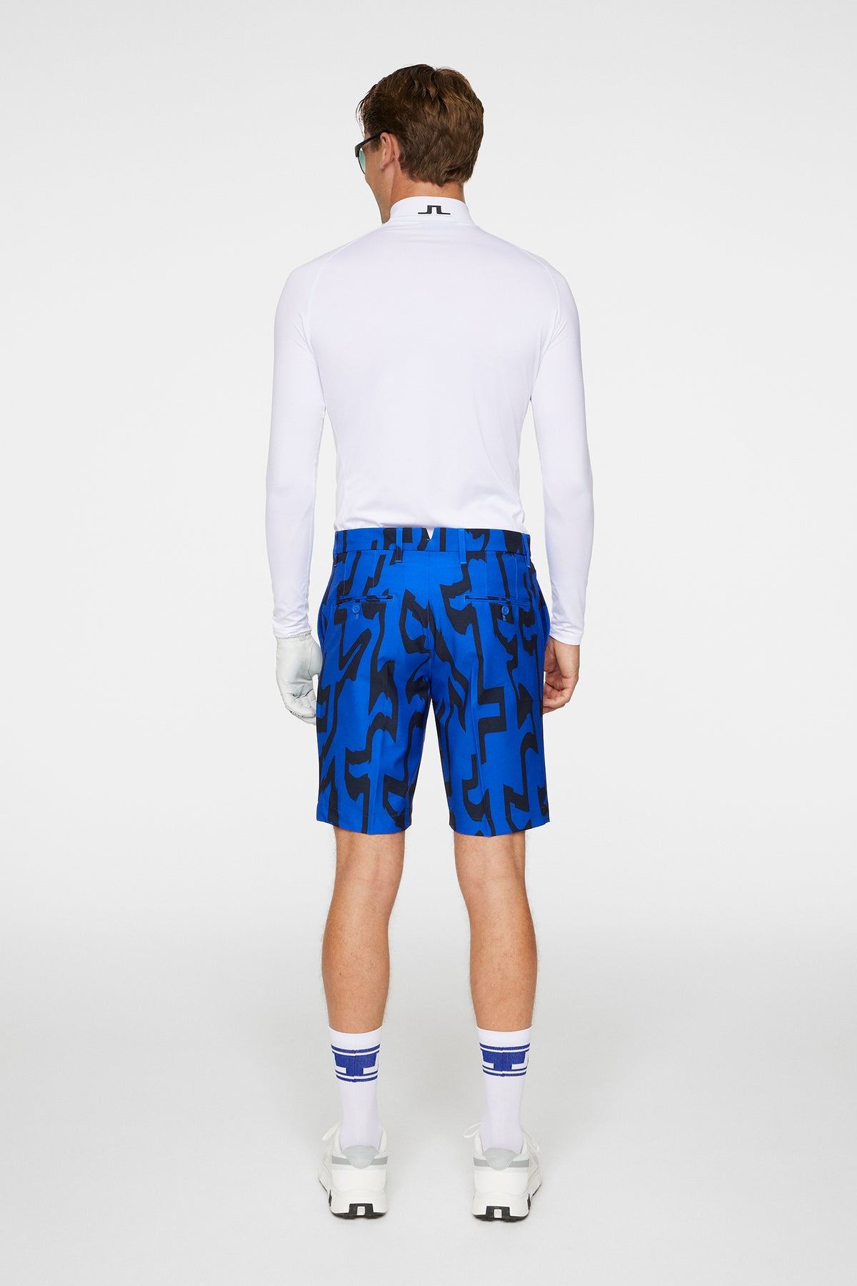 Eloy Print Shorts in Glitch Bridge Blue by J.Lindeberg