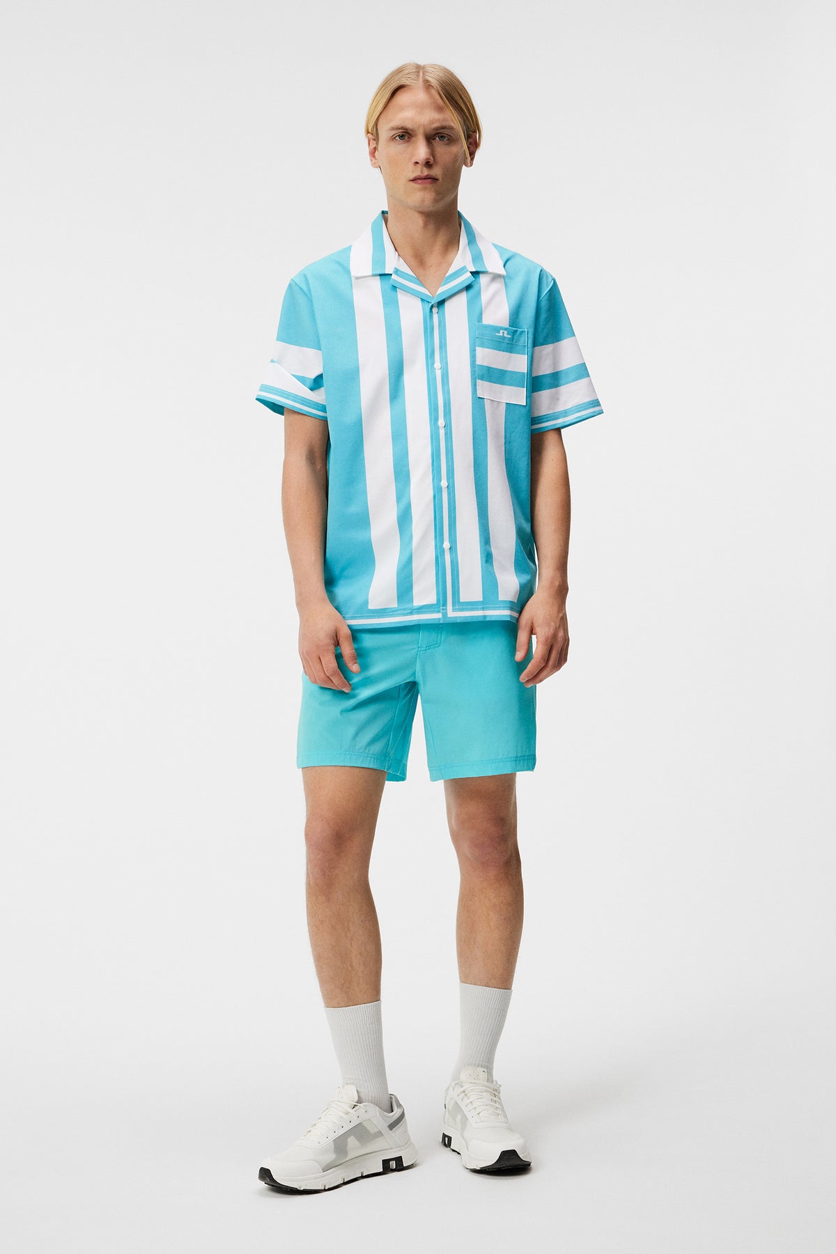 Hybrid Shorts in Blue Curacao by J.Lindeberg