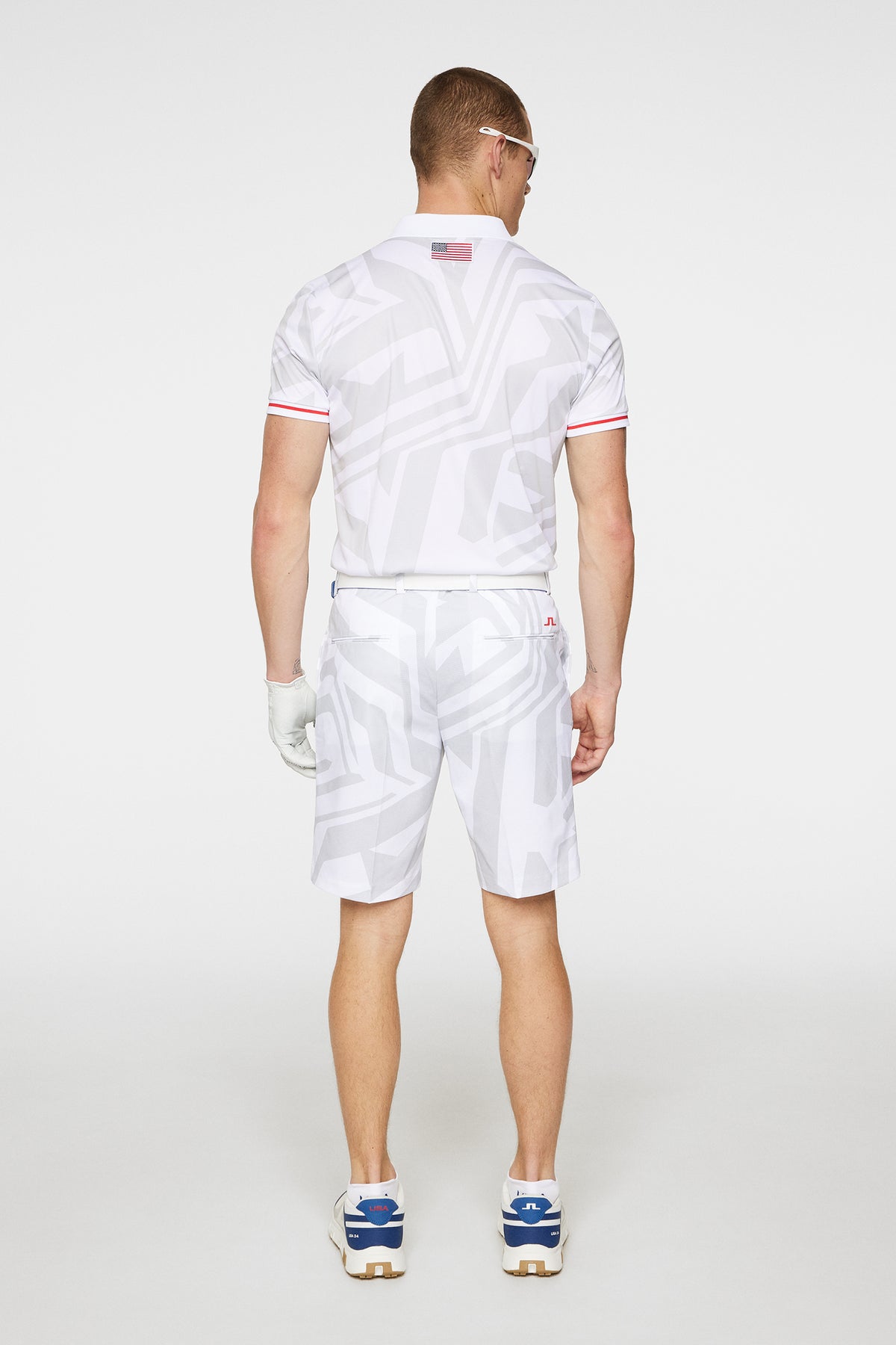 Vent Shorts Print in US Golf White by J.Lindeberg