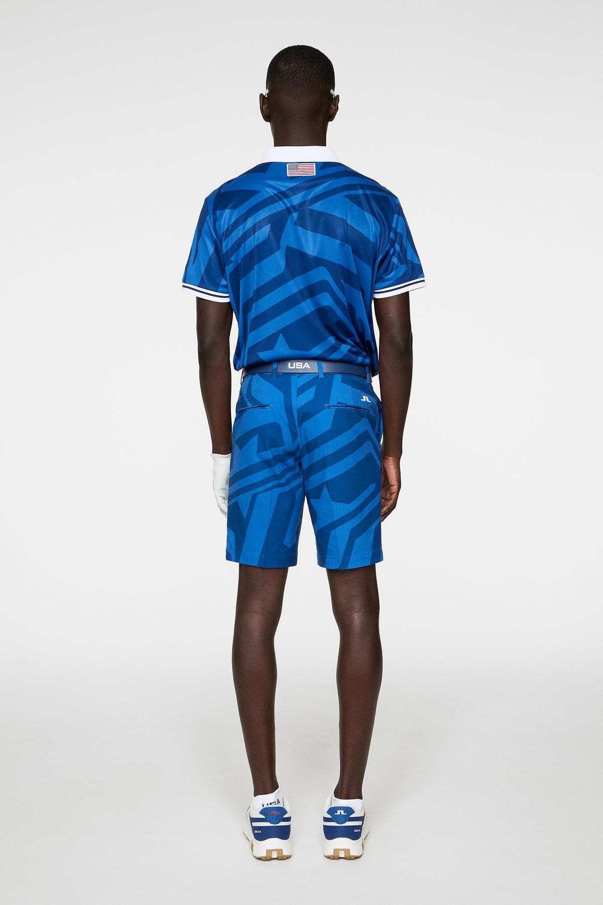 Vent Shorts Print in US Golf Blue by J.Lindeberg