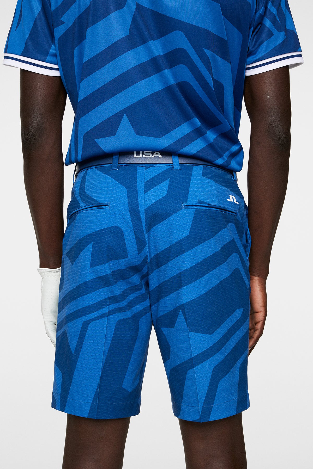 Vent Shorts Print in US Golf Blue by J.Lindeberg