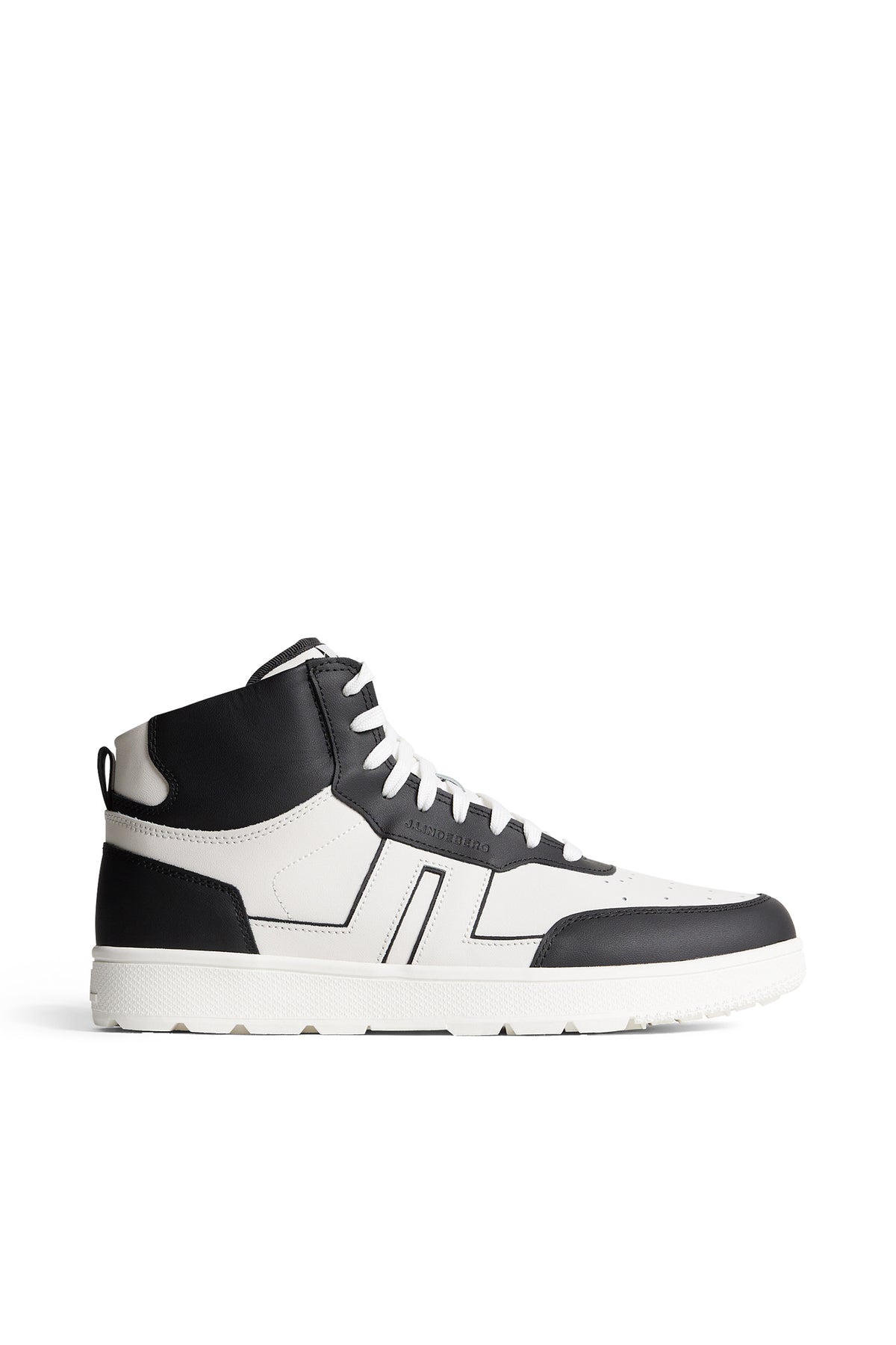 Ace High-Top Golf Sneaker in Black by J.Lindeberg