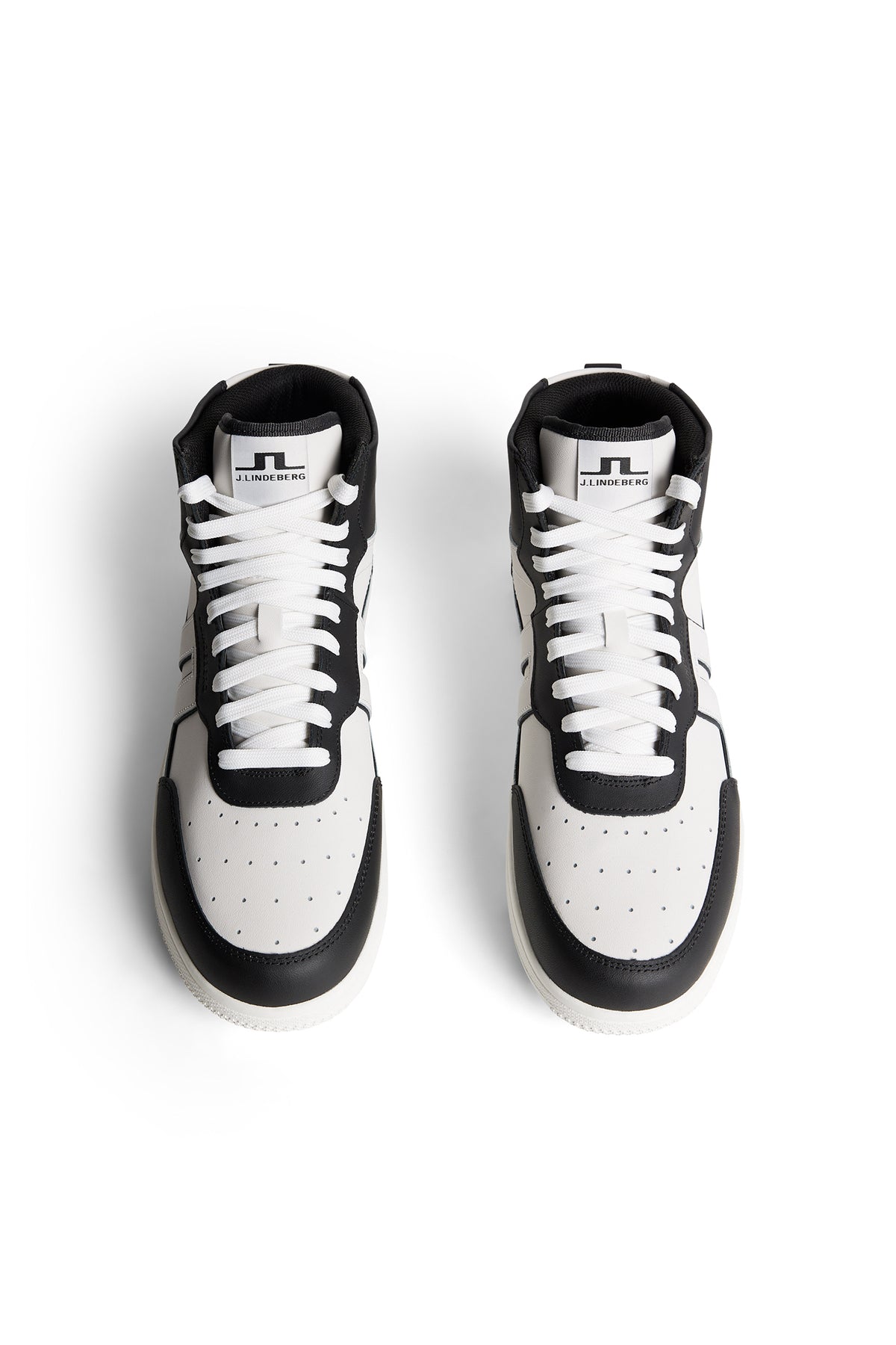 Ace High-Top Golf Sneaker in Black by J.Lindeberg