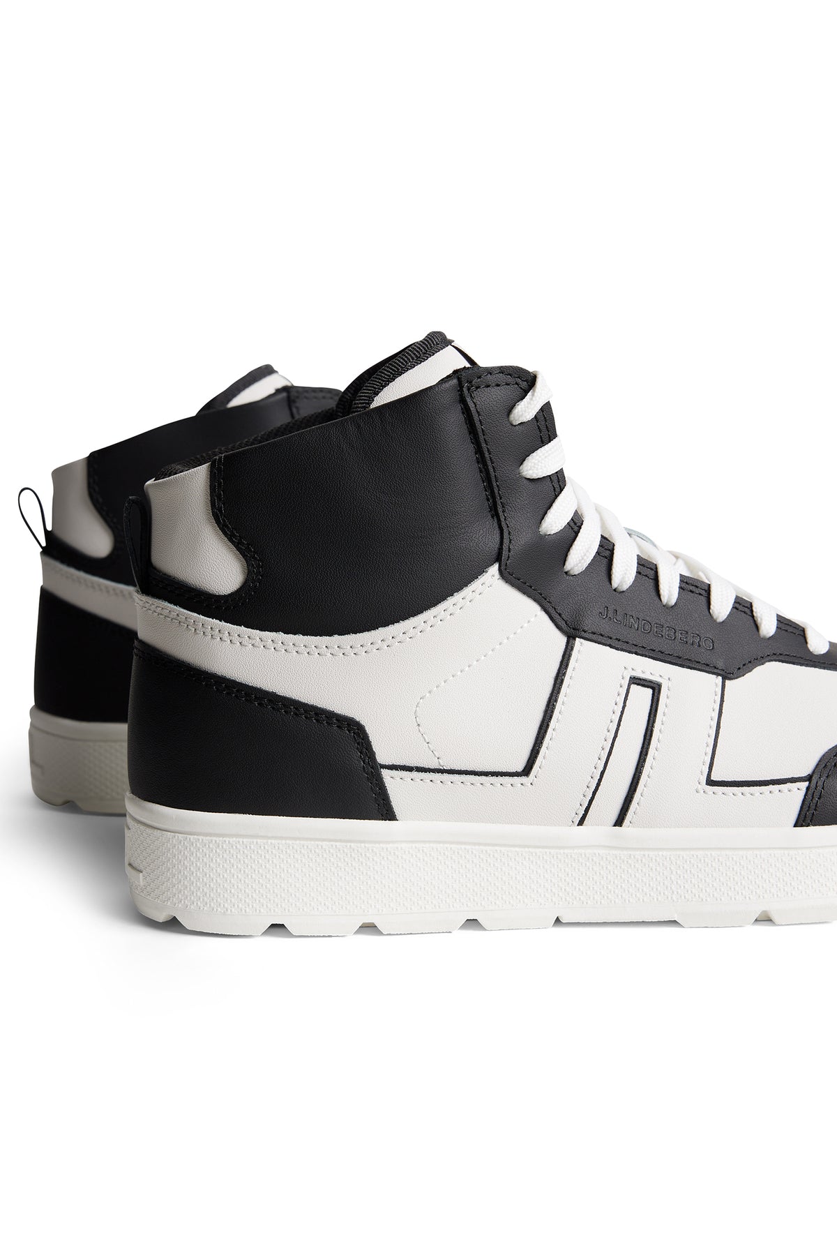 Ace High-Top Golf Sneaker in Black by J.Lindeberg