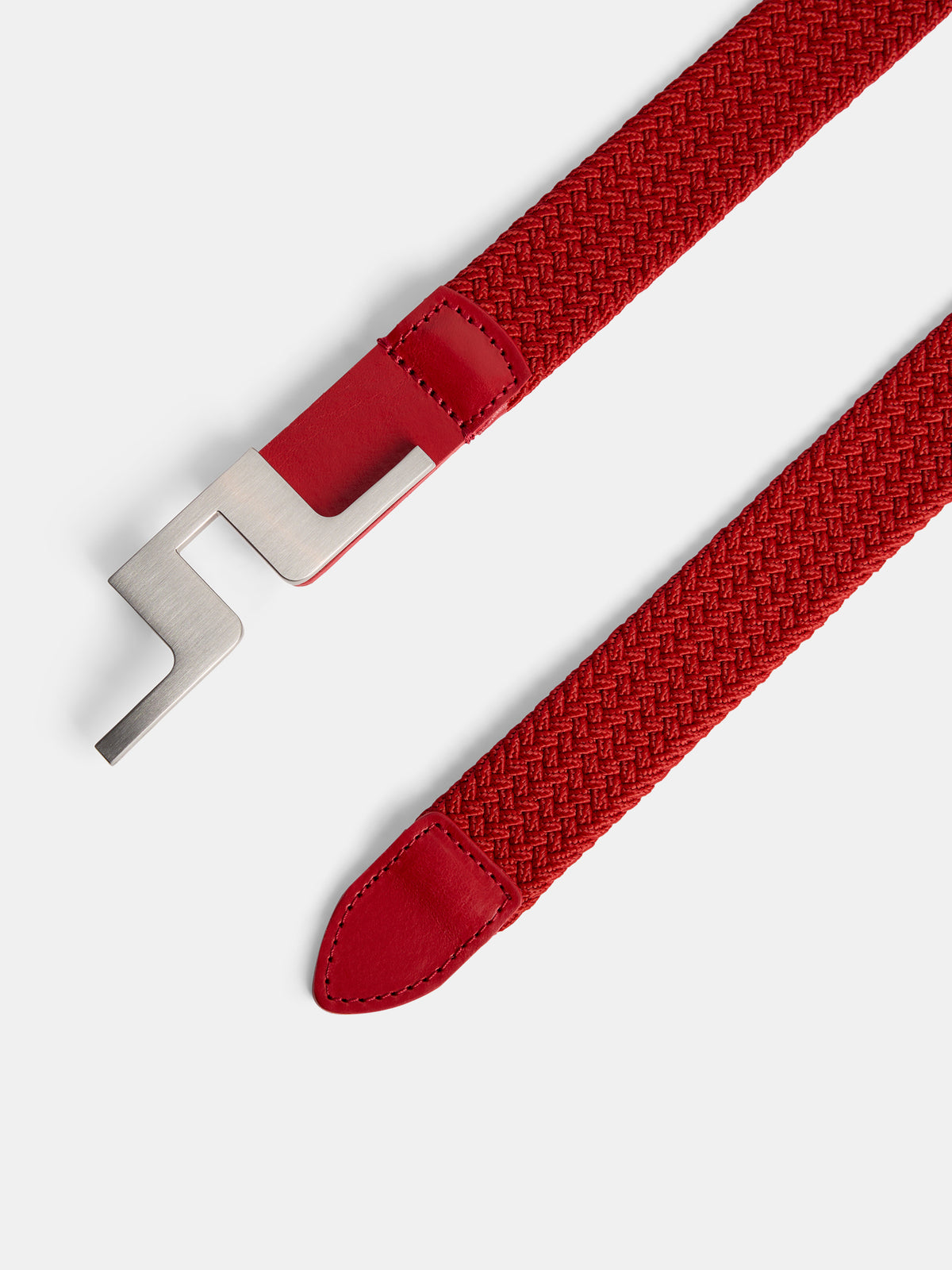 The Lykke Belt in Flame Scarlet by J.Lindeberg