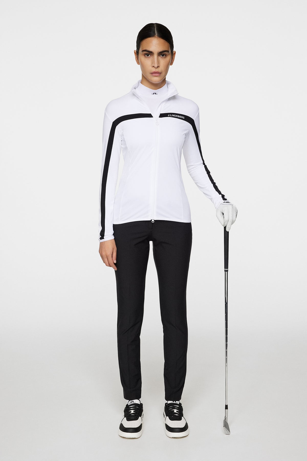 Janice Mid Layer in White by J.Lindeberg