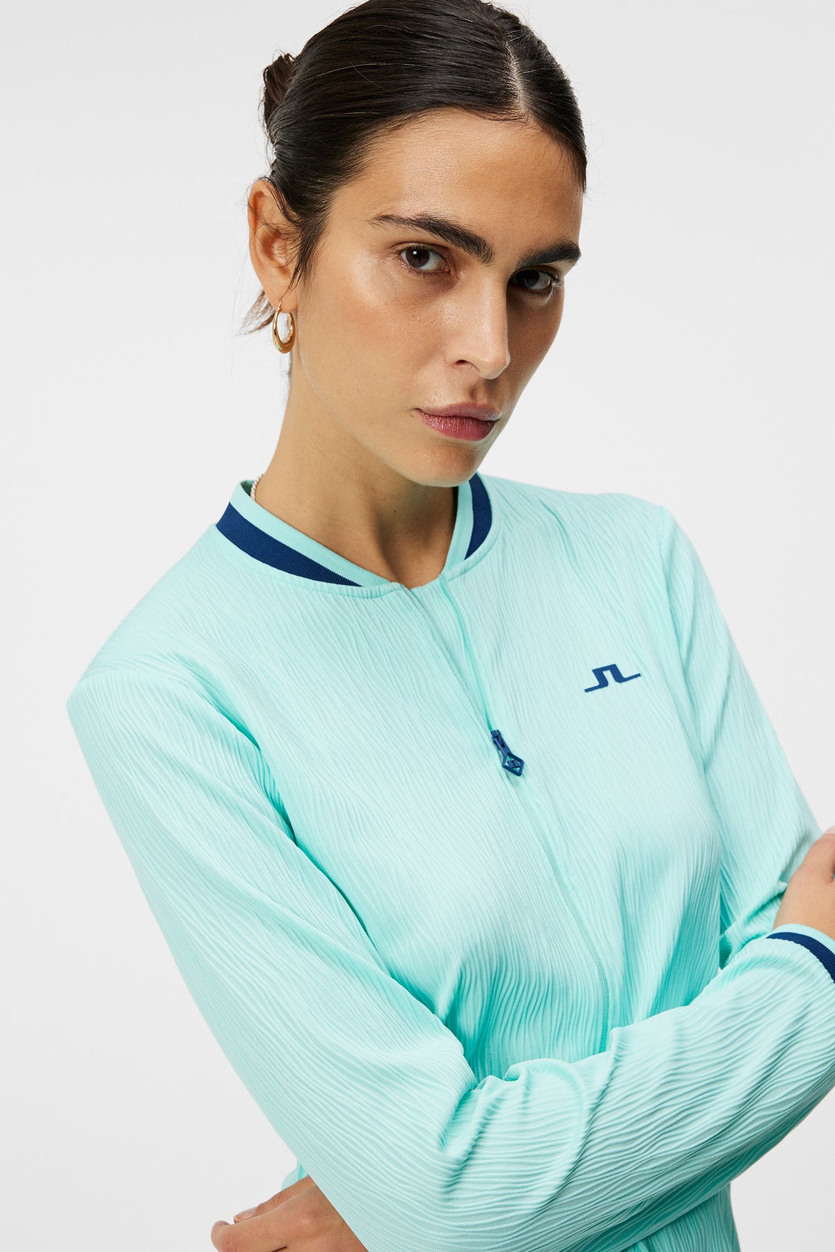 Leonor Mid Layer in Aruba Blue by J.Lindeberg