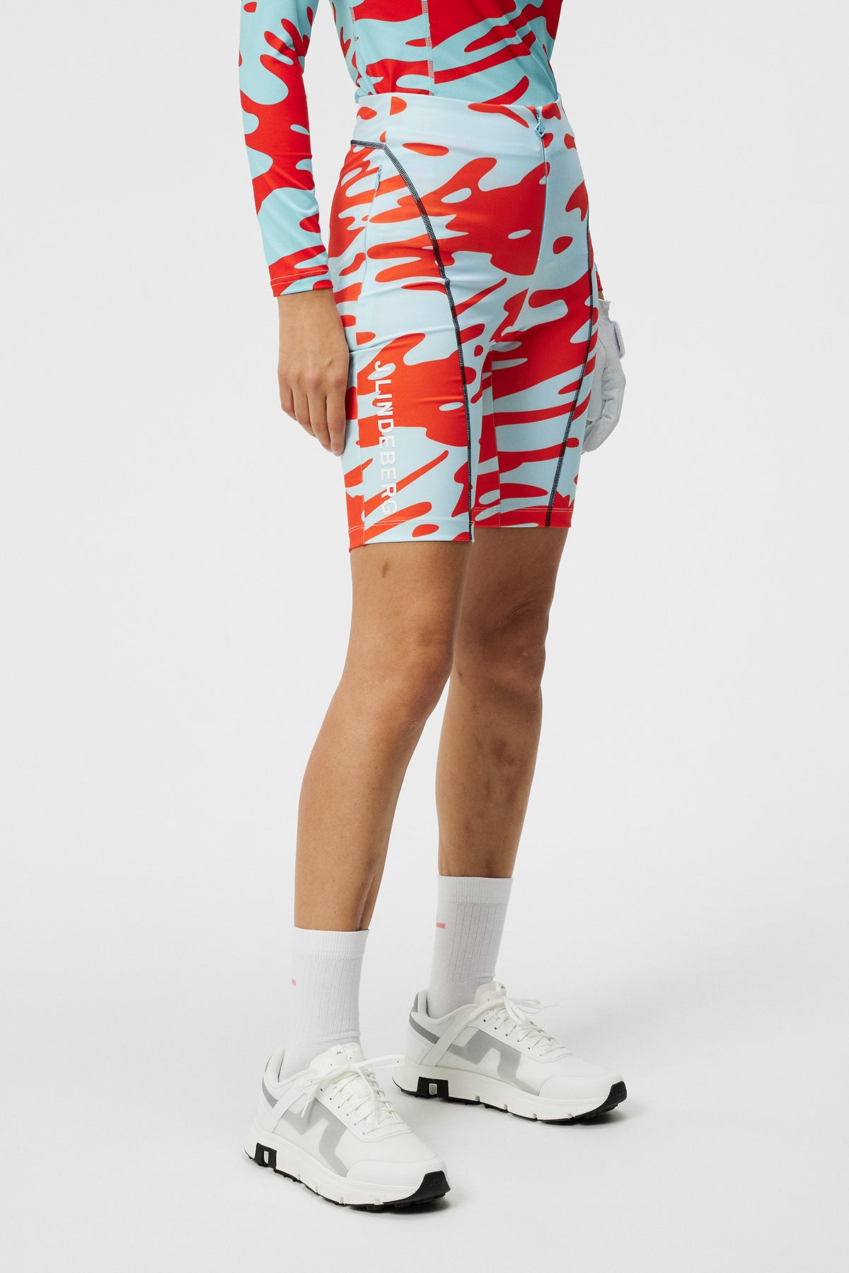 Francesca Print Short Tights in Neptune Atomizer by J.Lindeberg