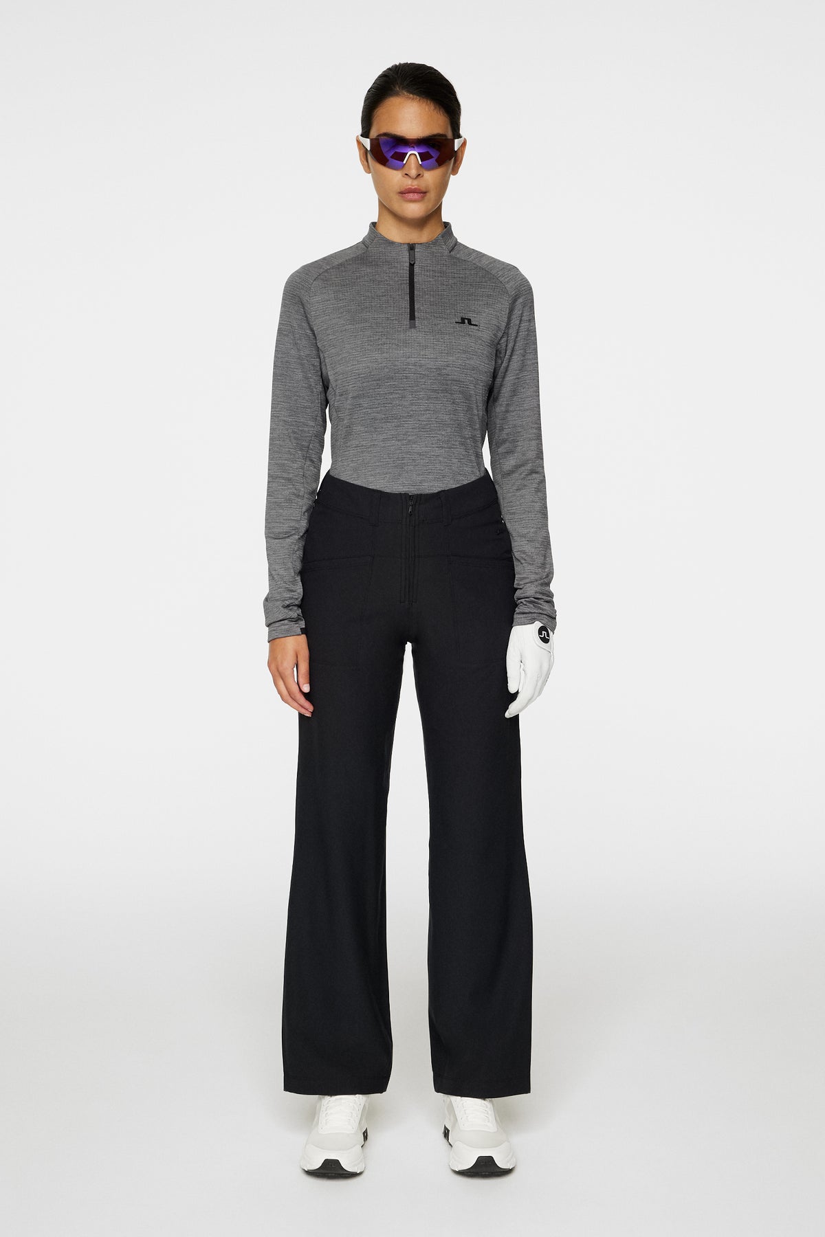 Steffi Mid Layer in Dark Grey Melange by J.Lindeberg