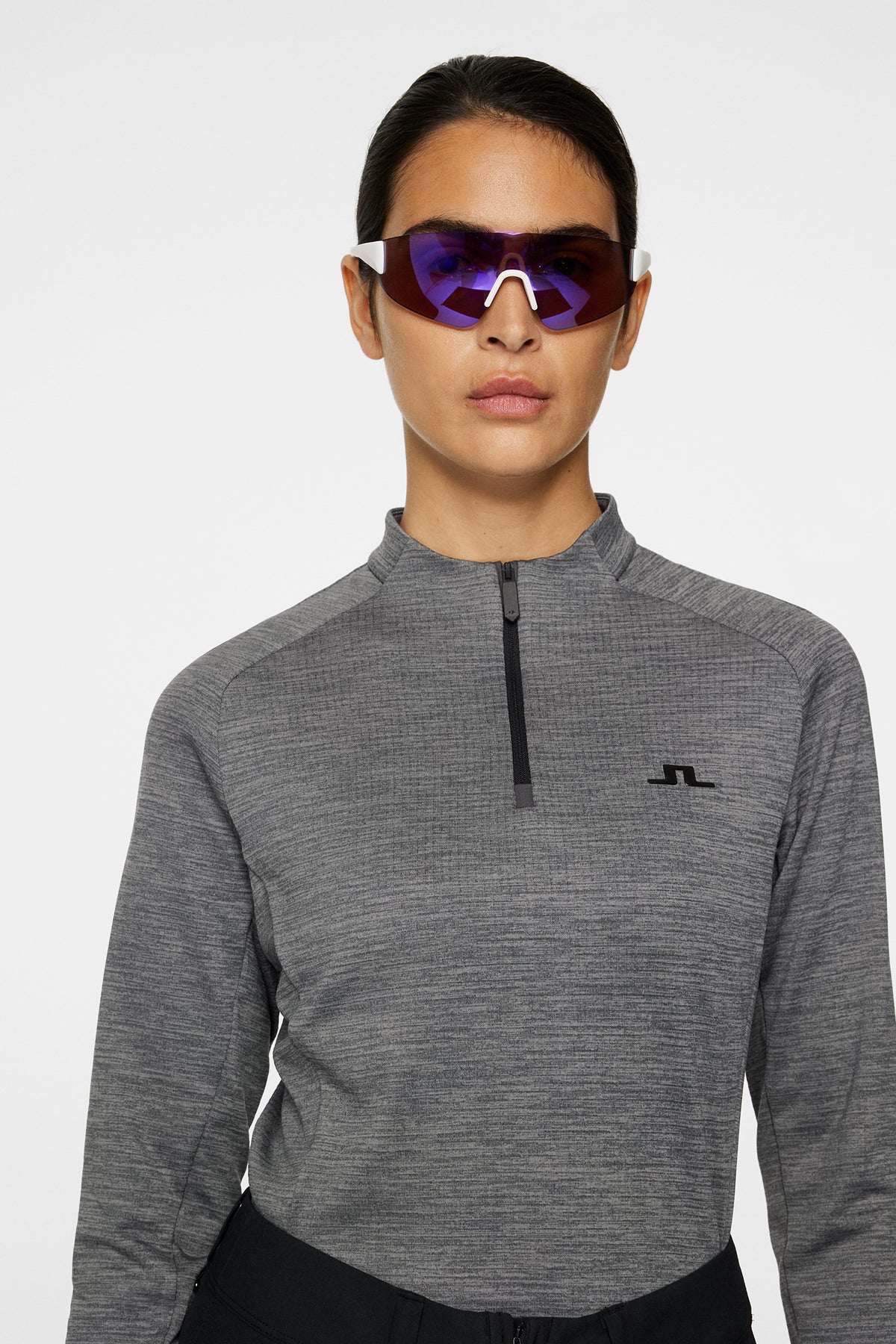 Steffi Mid Layer in Dark Grey Melange by J.Lindeberg