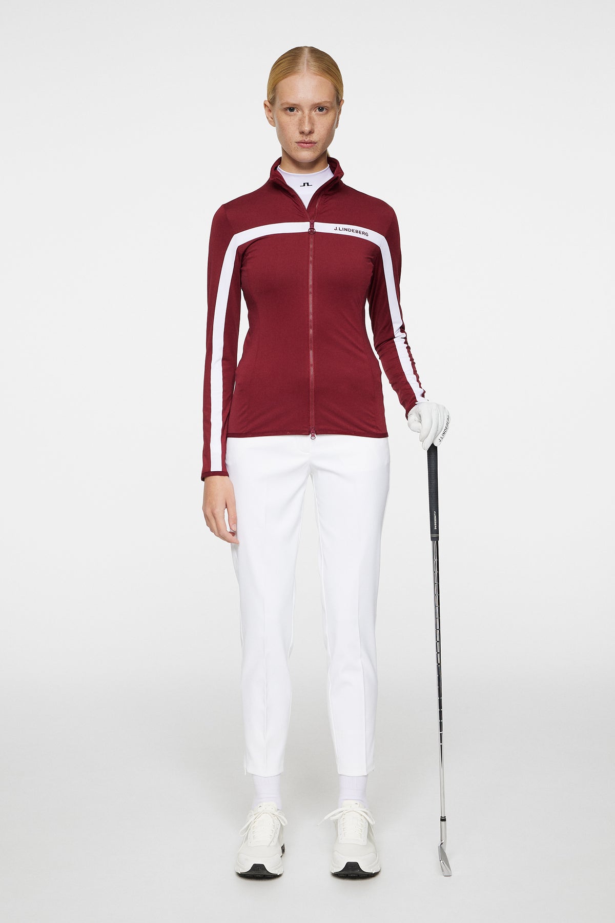 Seasonal Janice Mid Layer in Cabernet by J.Lindeberg