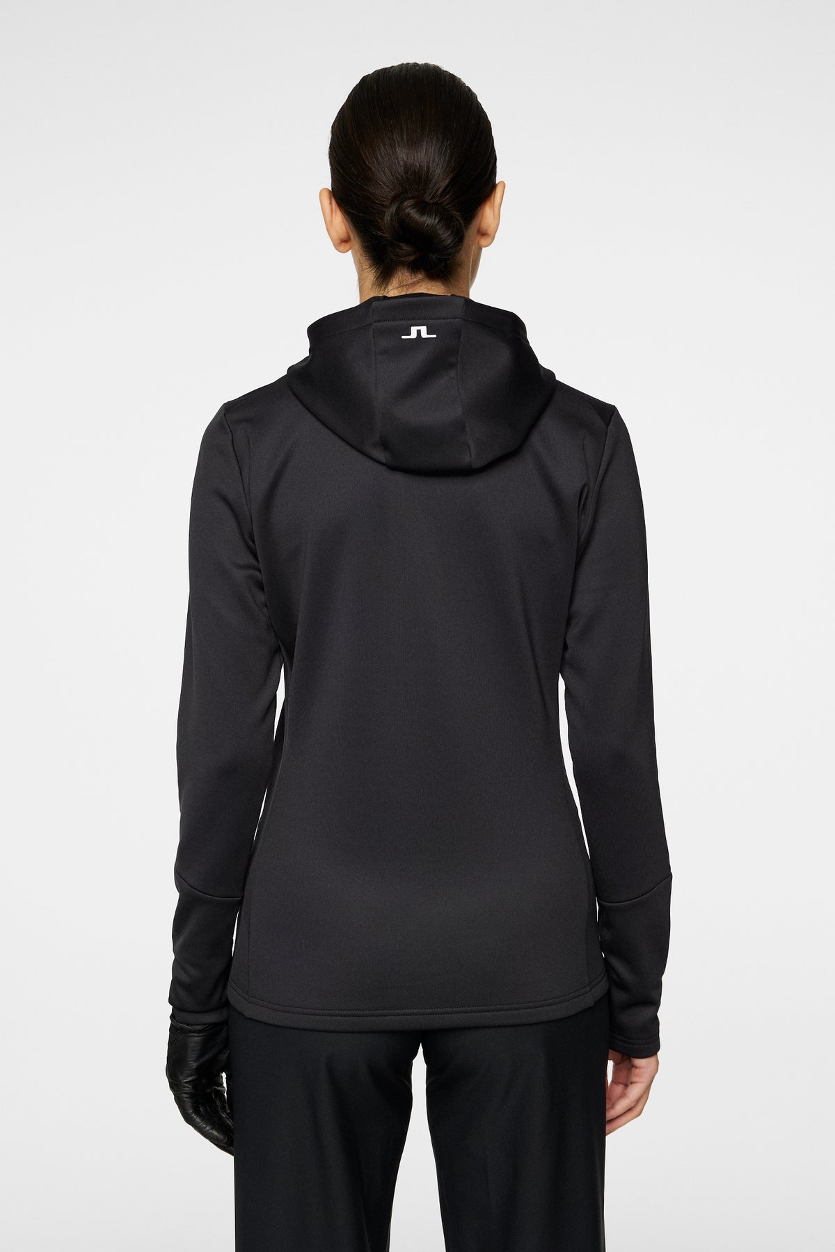W Aerial Zip Hood in Black by J.Lindeberg