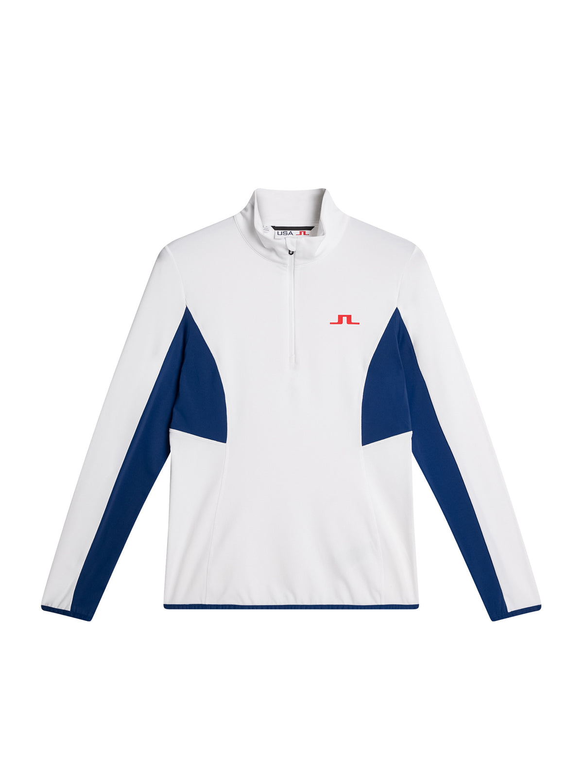 Charlene Half Zip in White by J.Lindeberg