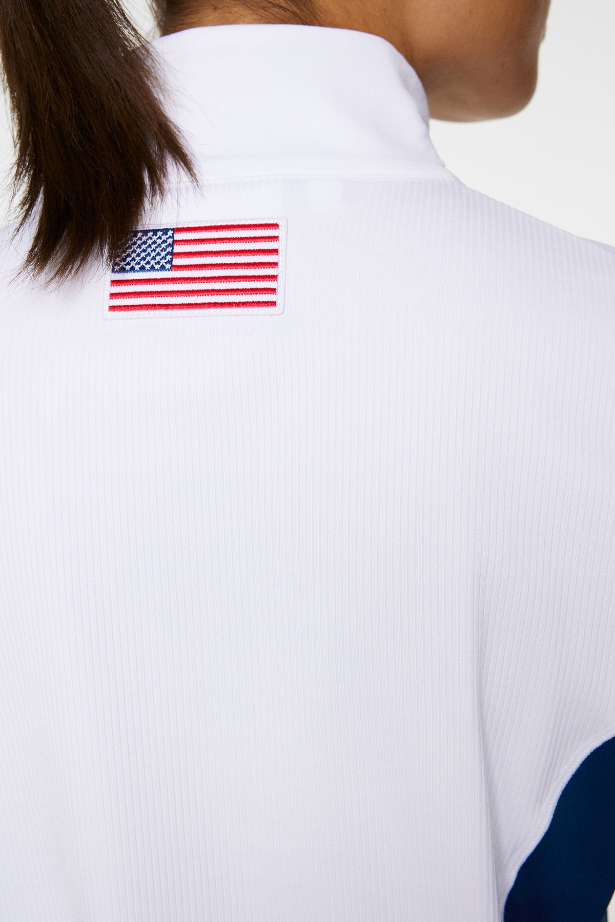 Charlene Half Zip in White by J.Lindeberg