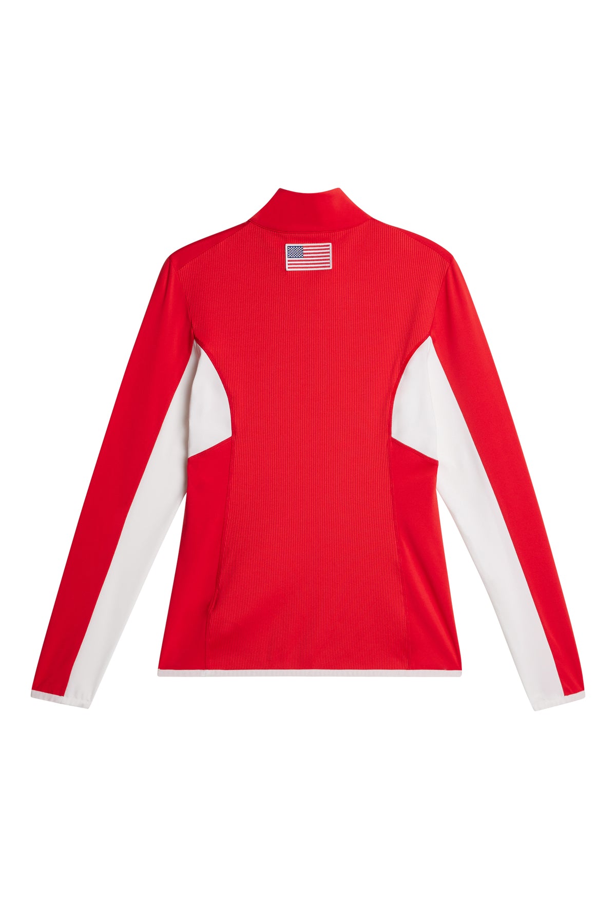 Charlene Half Zip in Flame Scarlet by J.Lindeberg