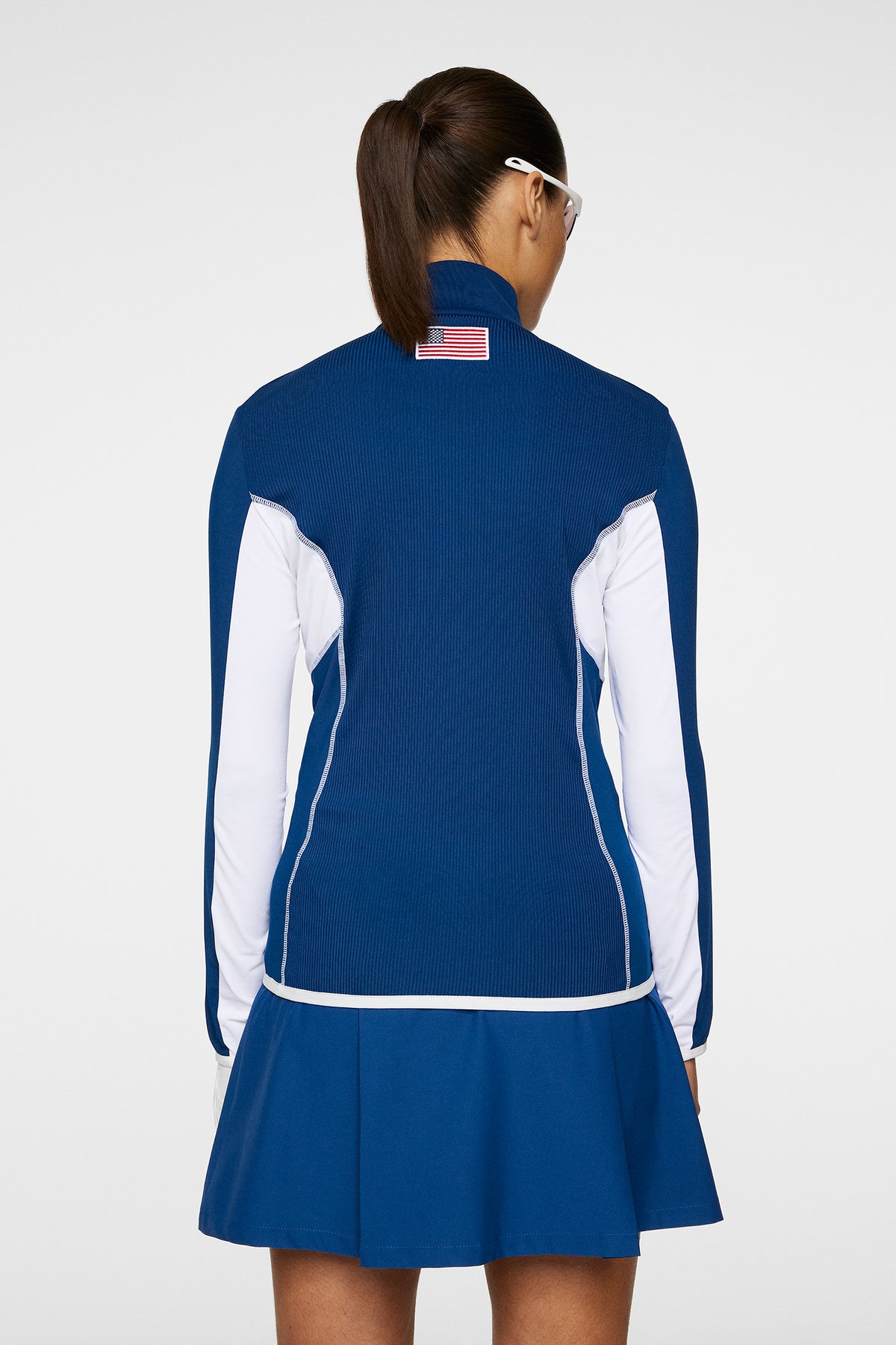 Charlene Half Zip in Estate Blue by J.Lindeberg