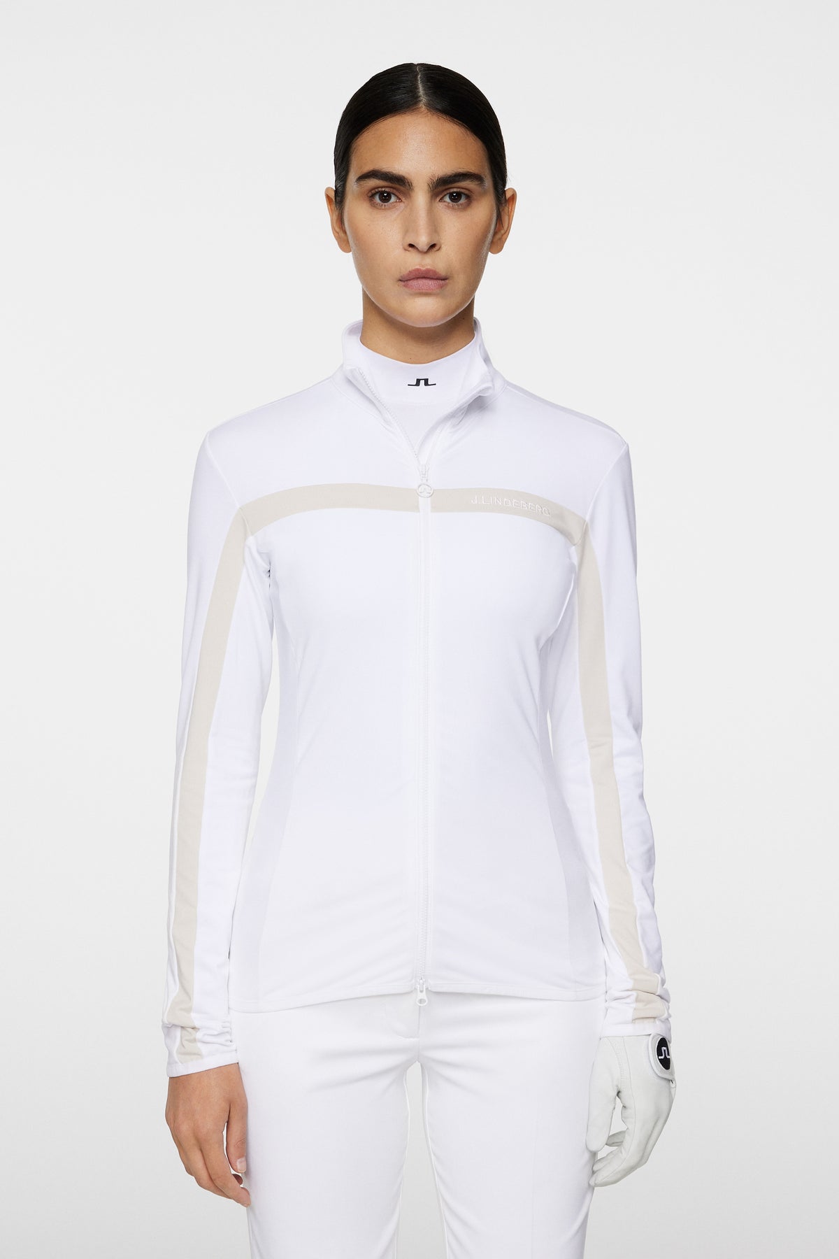 Seasonal Janice Mid Layer in White by J.Lindeberg